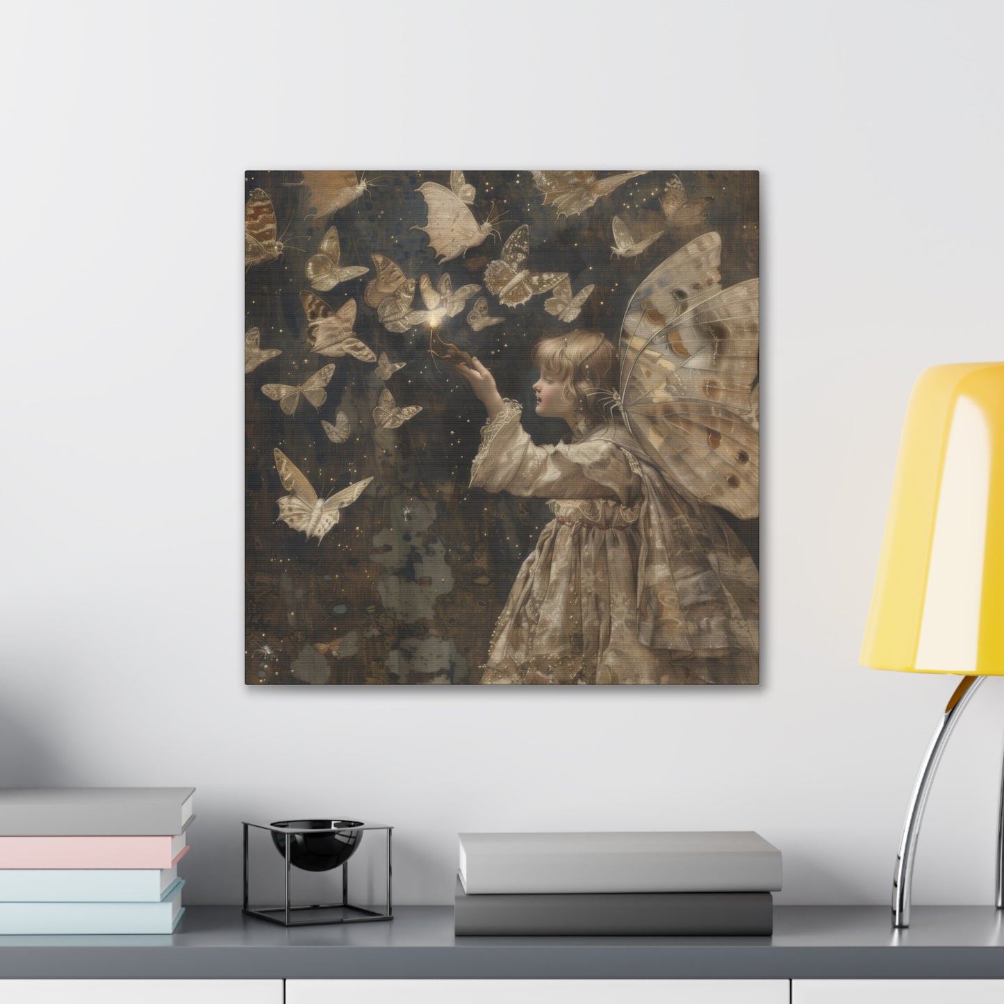 Butterflies and Fairies - Canvas Stretched, 0.75"