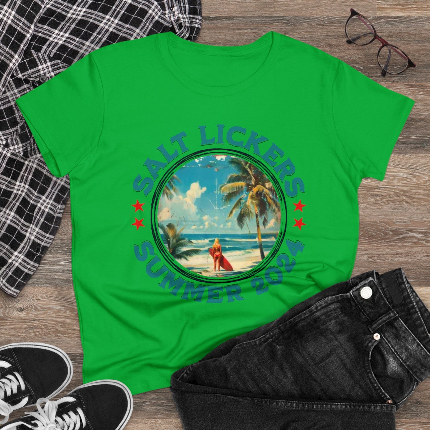 Surfing - Women's Midweight Cotton Tee