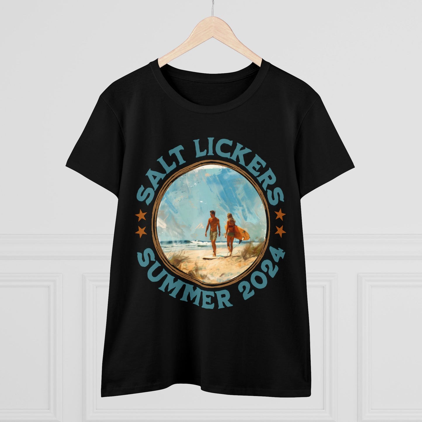Surfing - Women's Midweight Cotton Tee