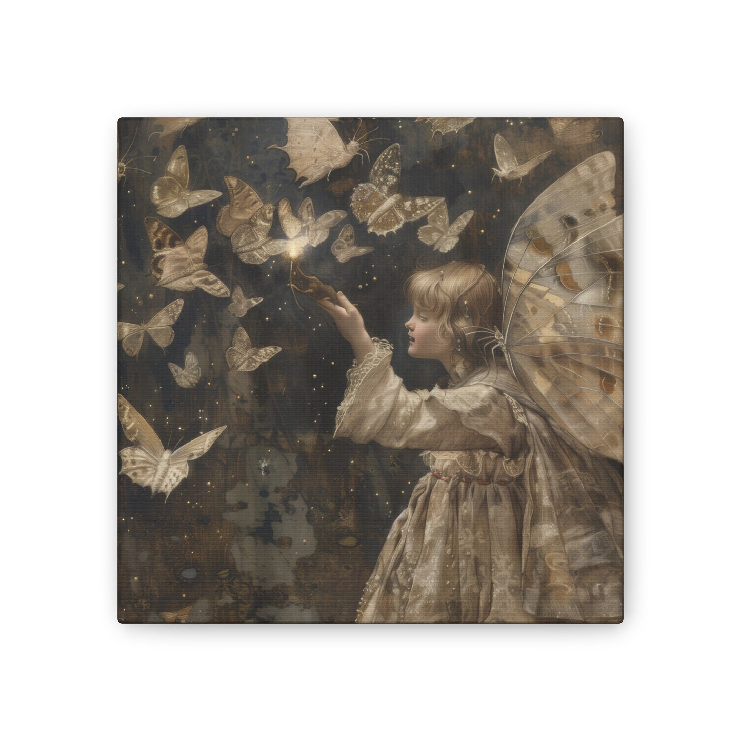 Butterflies and Fairies - Canvas Stretched, 0.75"