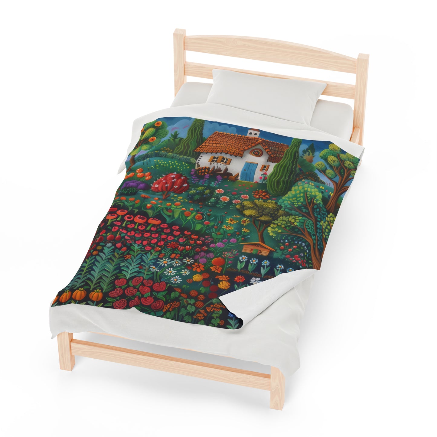 Cottage Garden - Velveteen Plush Blanket