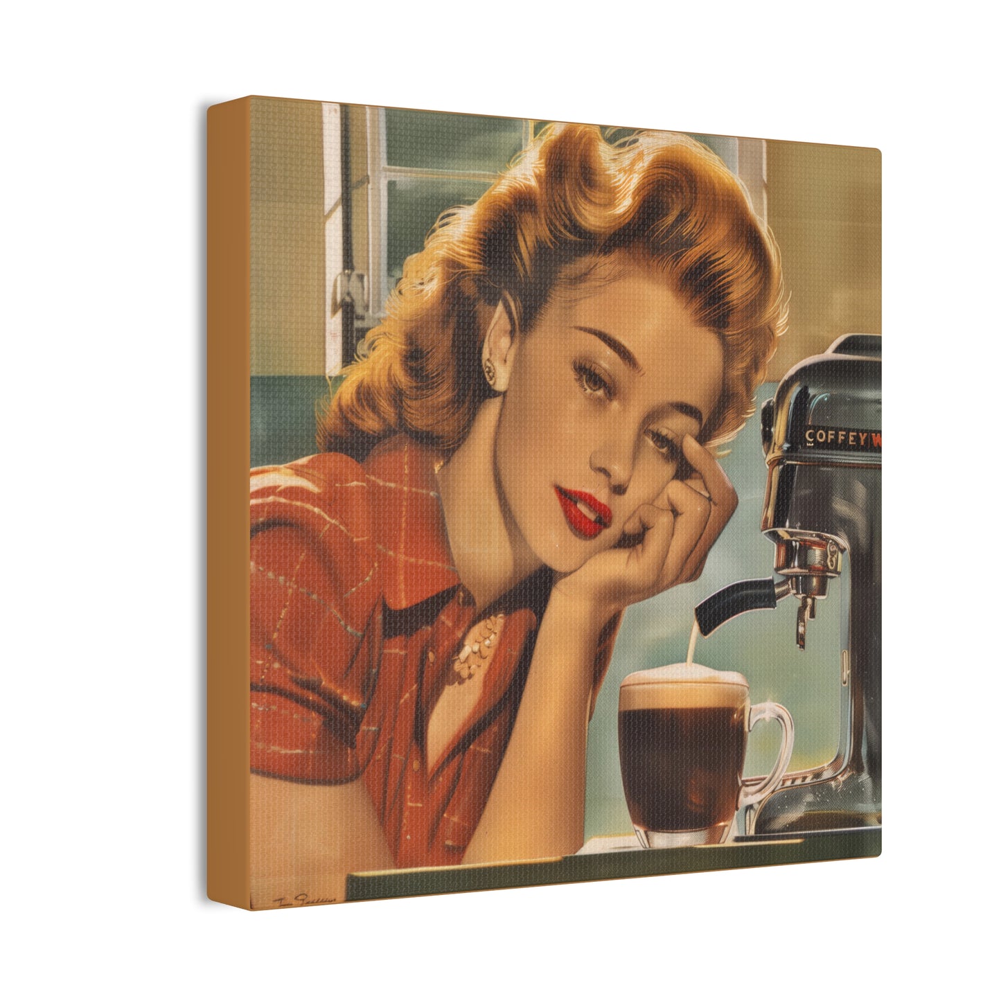 Dreaming of Coffee - Canvas Stretched, 0.75"