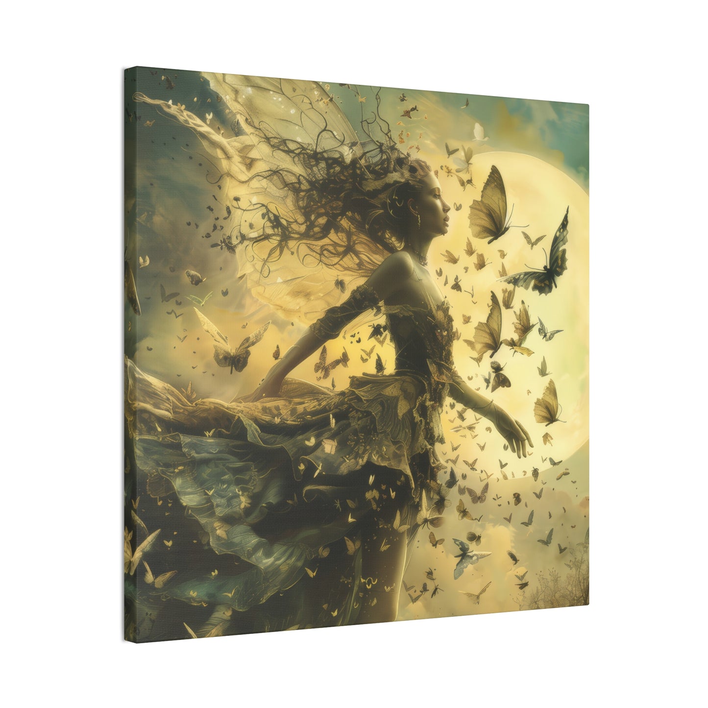 Butterflies and Fairies - Canvas Stretched, 0.75"