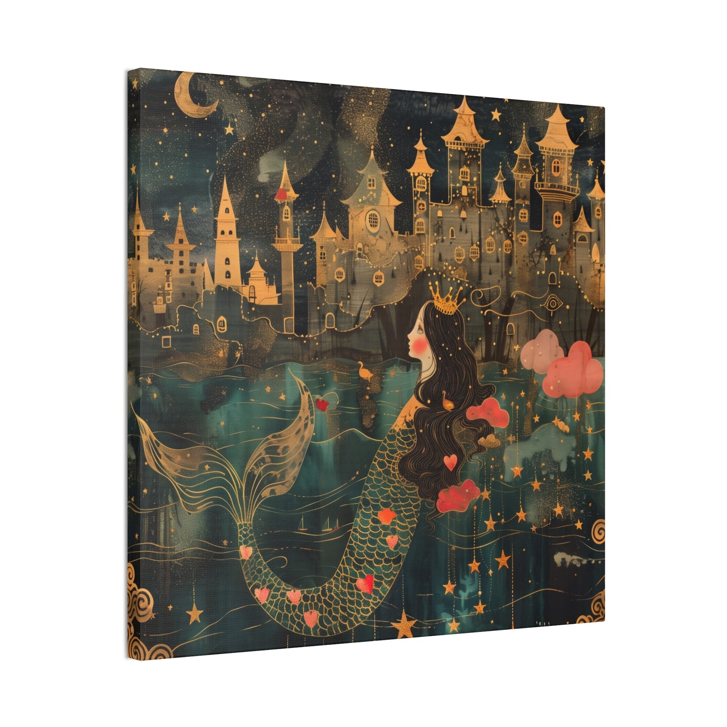 Mermaid - Canvas Stretched, 0.75"
