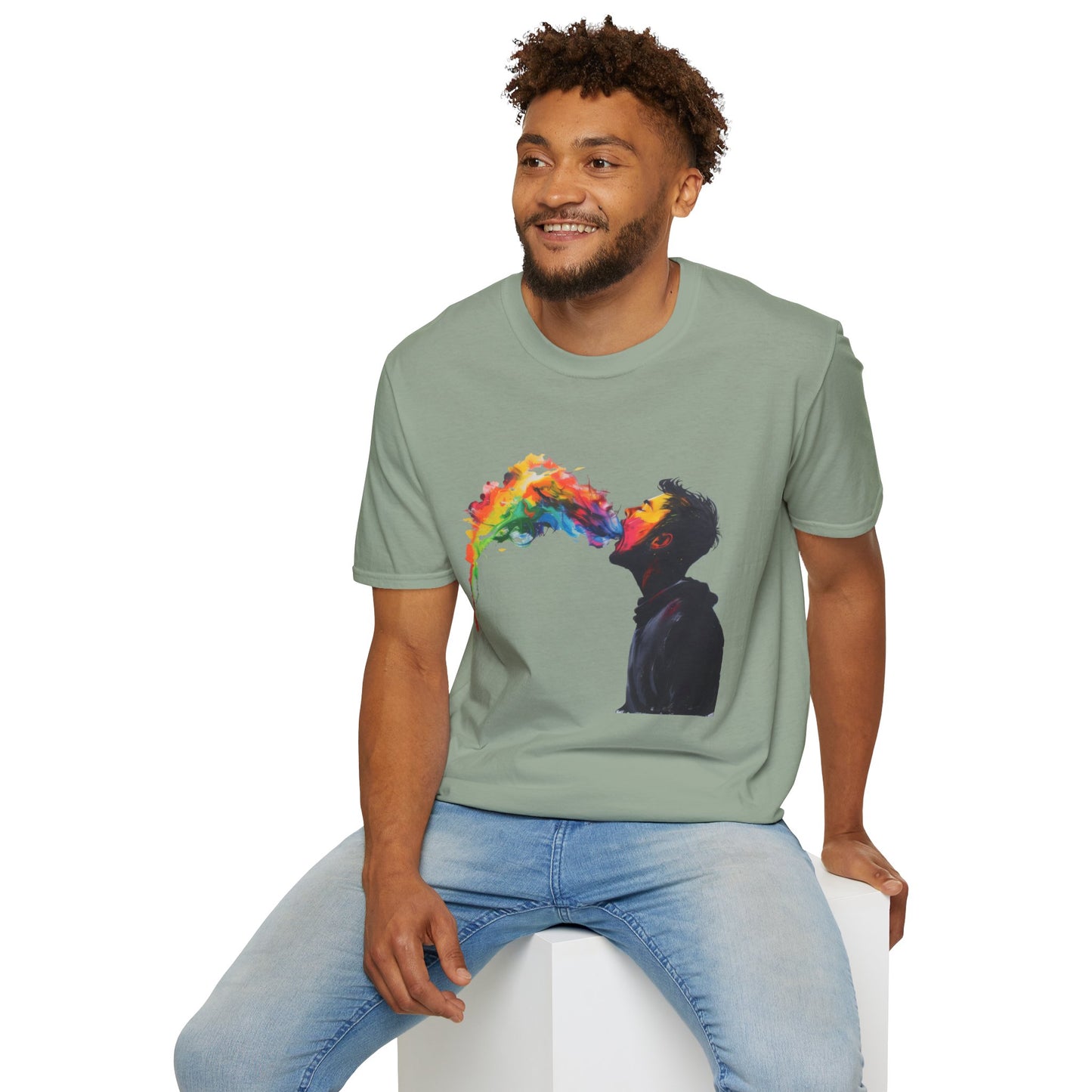 Rainbow Breath - Unisex Softstyle T-Shirt