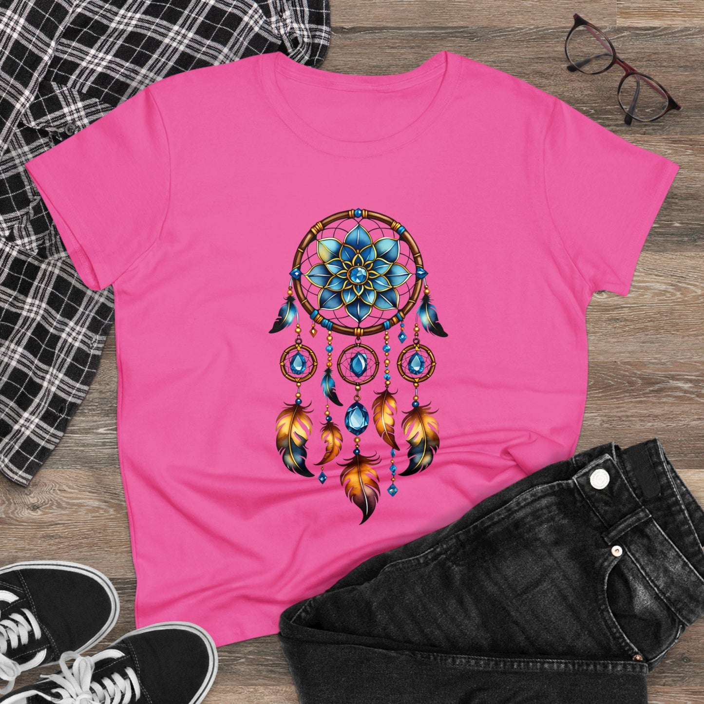 Topaz Dream Catcher - Scorpio - Astrology - Women's Midweight Cotton Tee