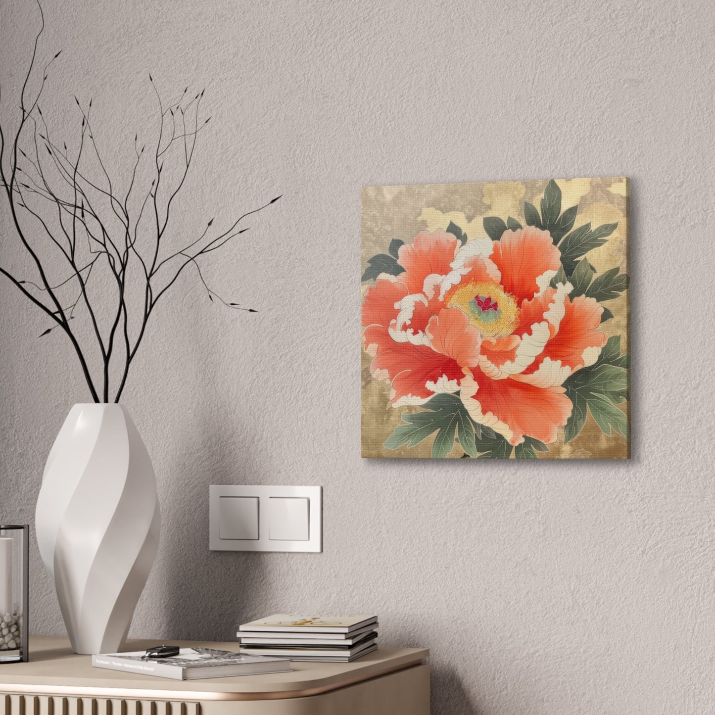 Peony - Canvas Stretched, 0.75"