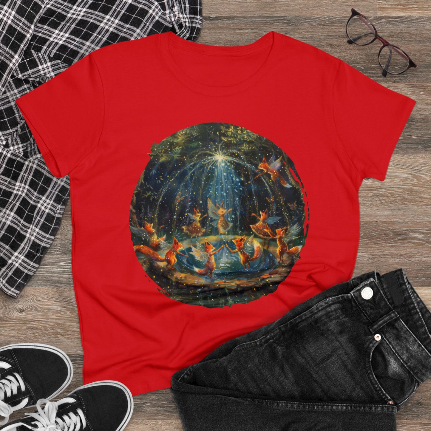 Fairy Celebration - Fantasy - Women's Midweight Cotton Tee