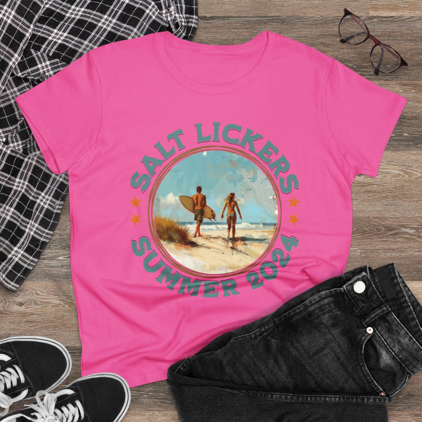 Surfing - Women's Midweight Cotton Tee