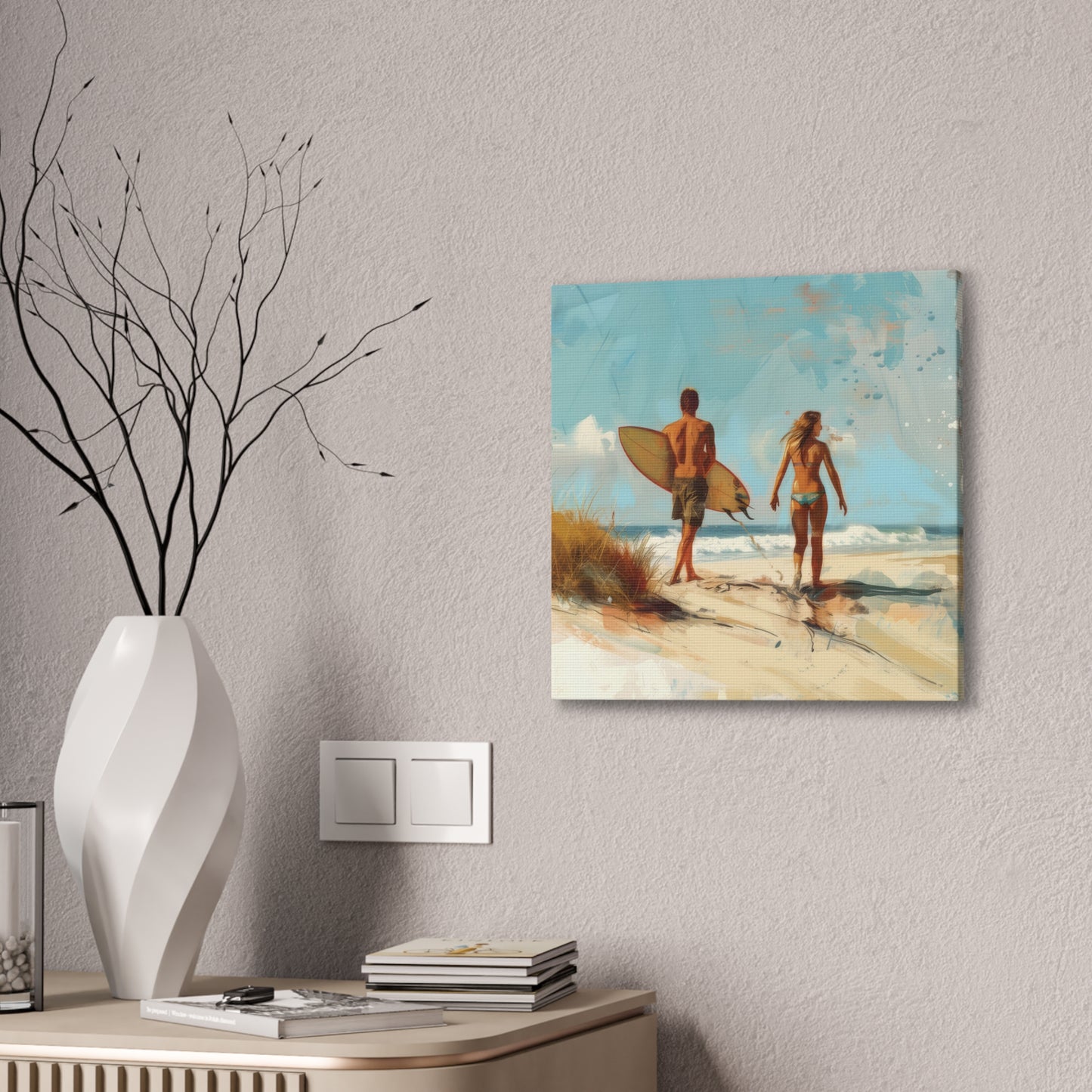 Beach and Surf - Canvas Stretched, 0.75"