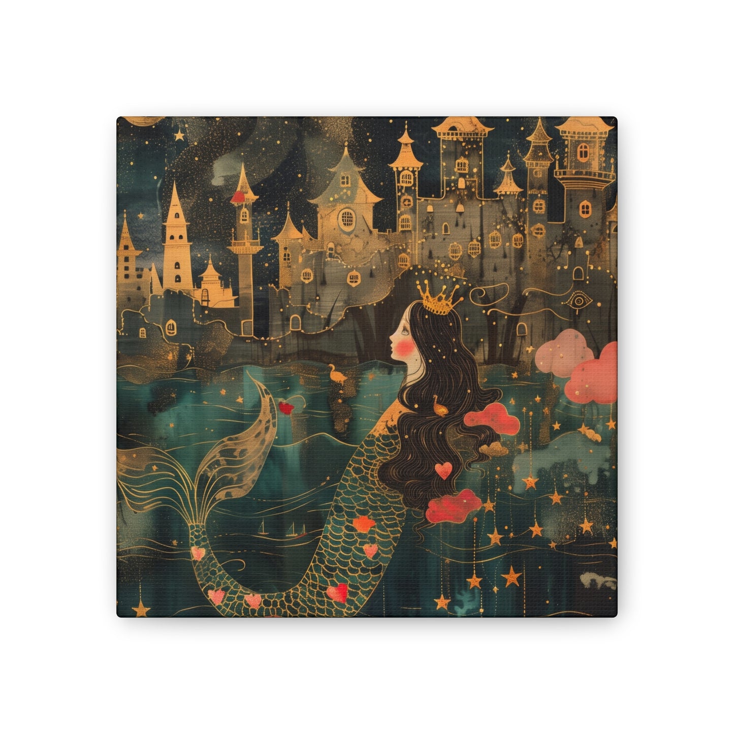Mermaid - Canvas Stretched, 0.75"
