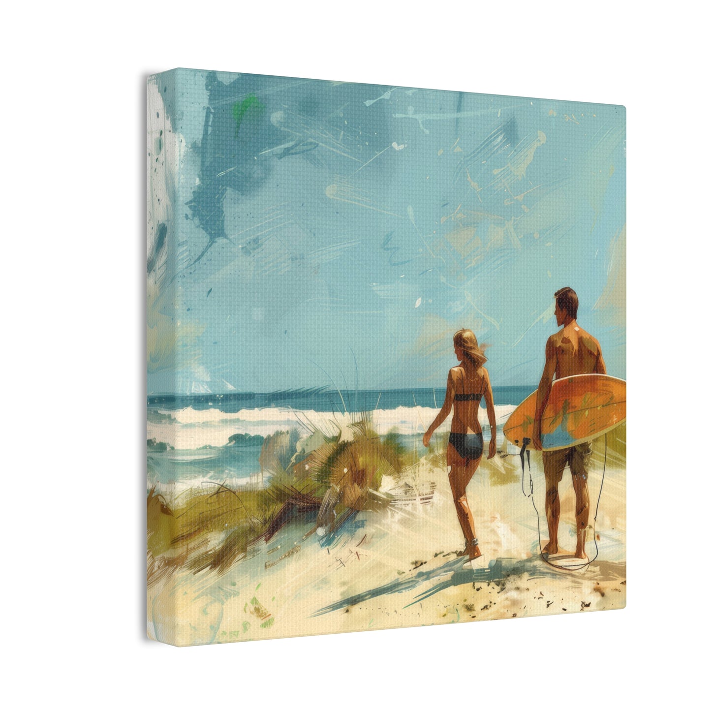 Beach and Surf - Canvas Stretched, 0.75"
