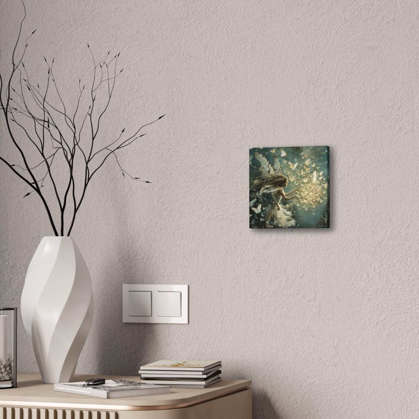 Butterflies and Fairies - Canvas Stretched, 0.75"
