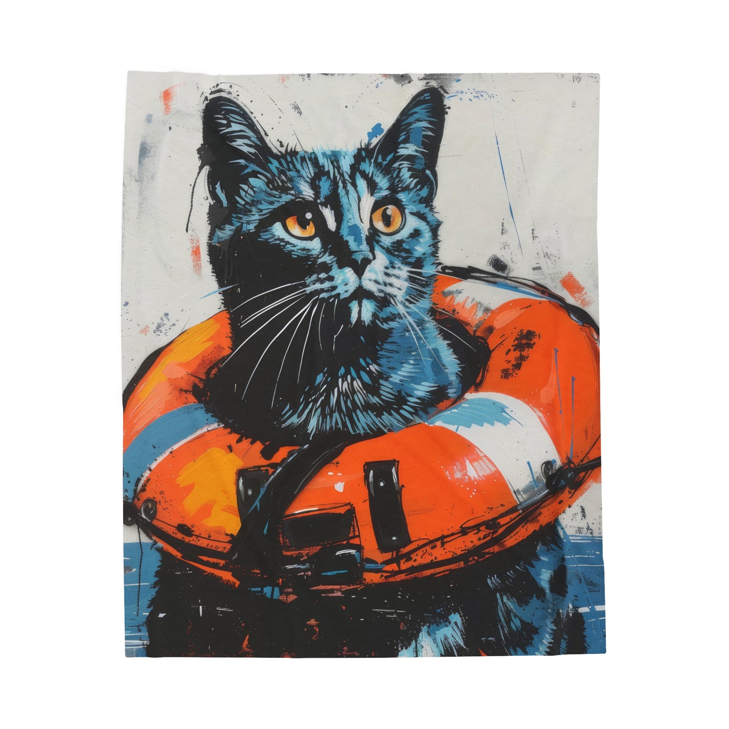 Rescue Cat - Velveteen Plush Blanket