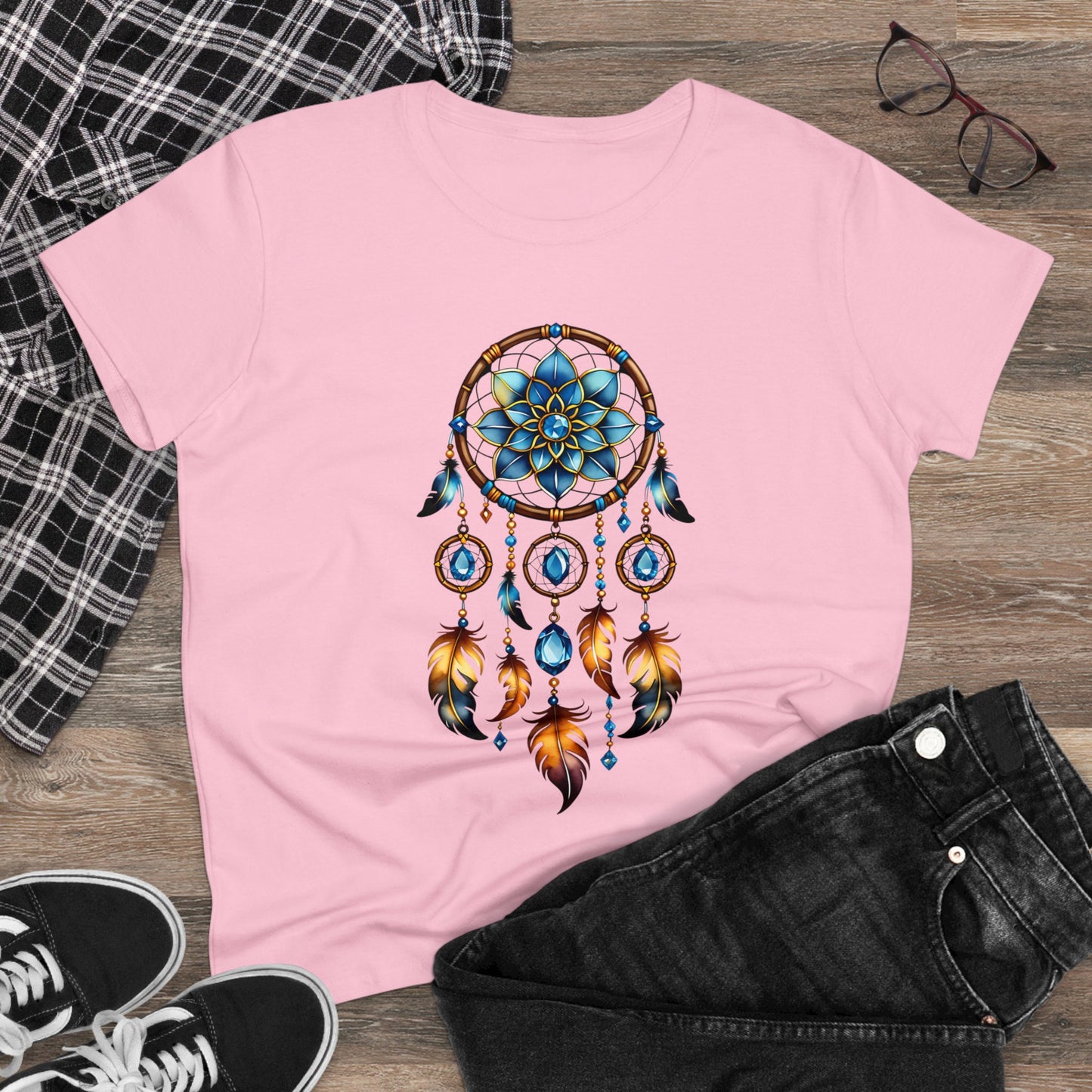 Topaz Dream Catcher - Scorpio - Astrology - Women's Midweight Cotton Tee