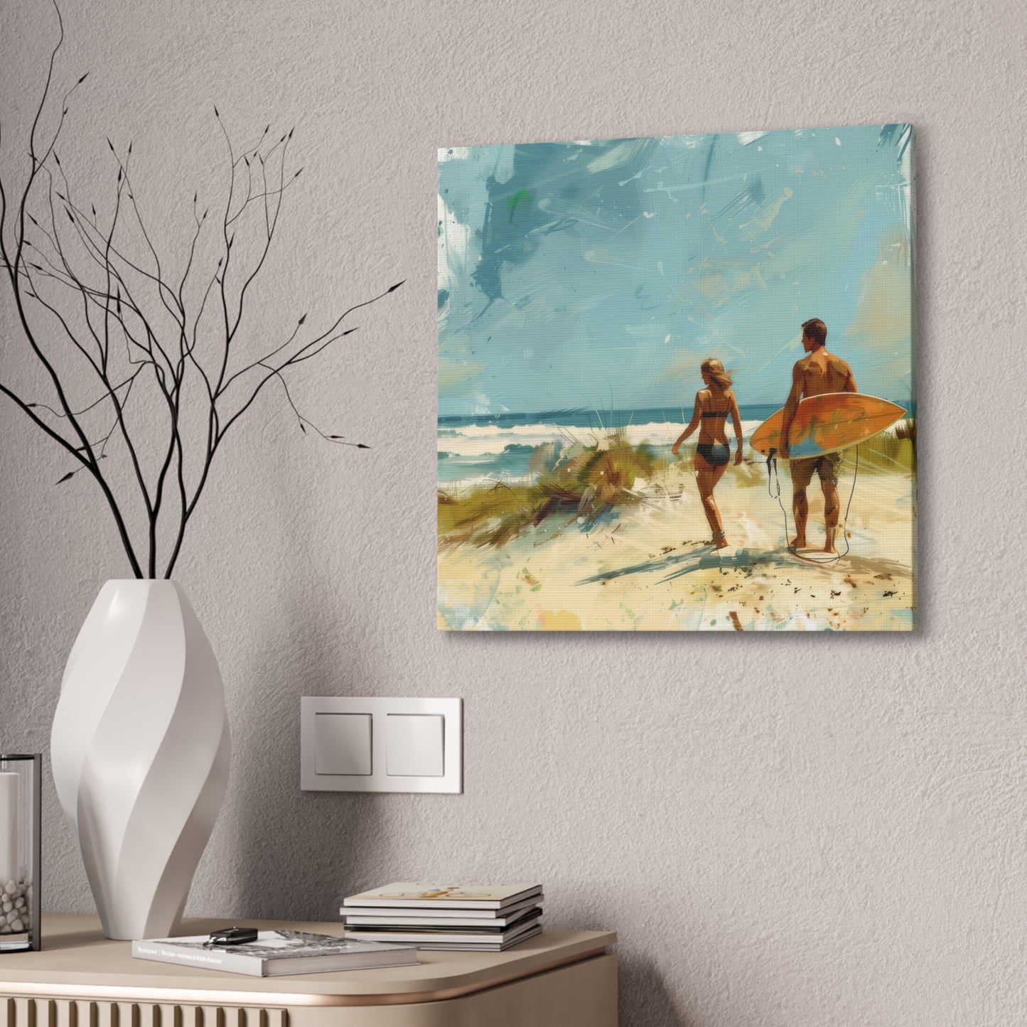 Beach and Surf - Canvas Stretched, 0.75"