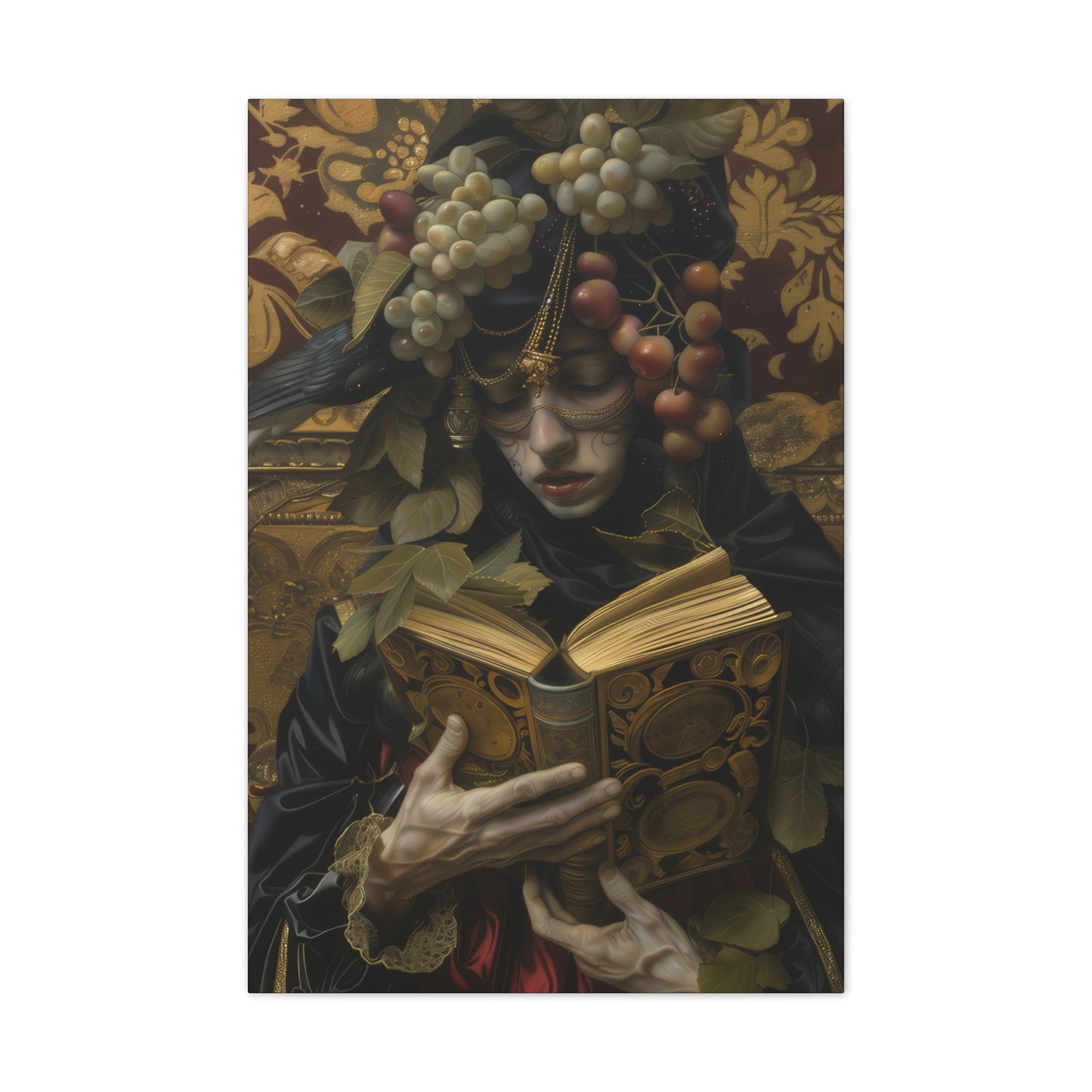 Solemn Book - Canvas Stretched, 0.75"