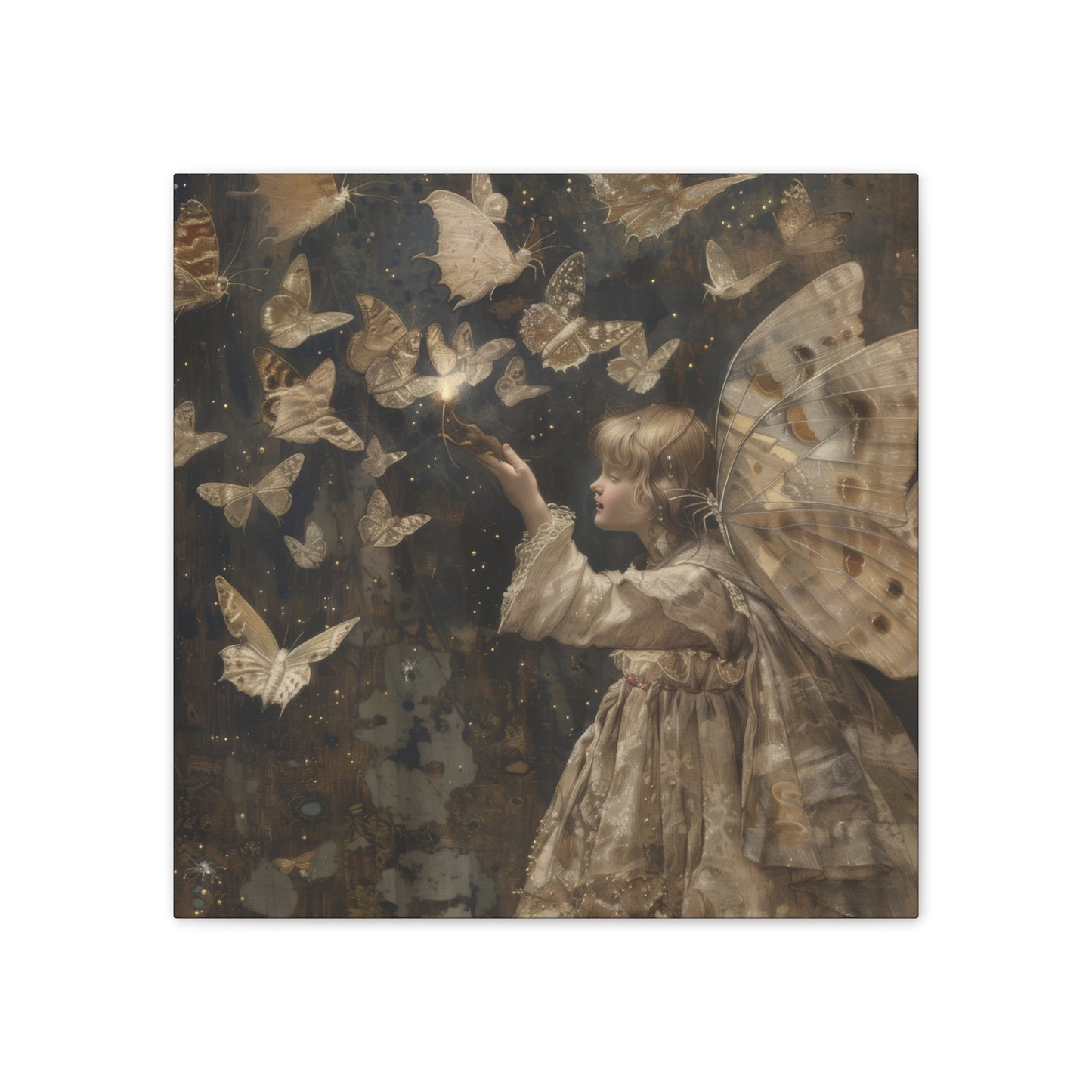 Butterflies and Fairies - Canvas Stretched, 0.75"