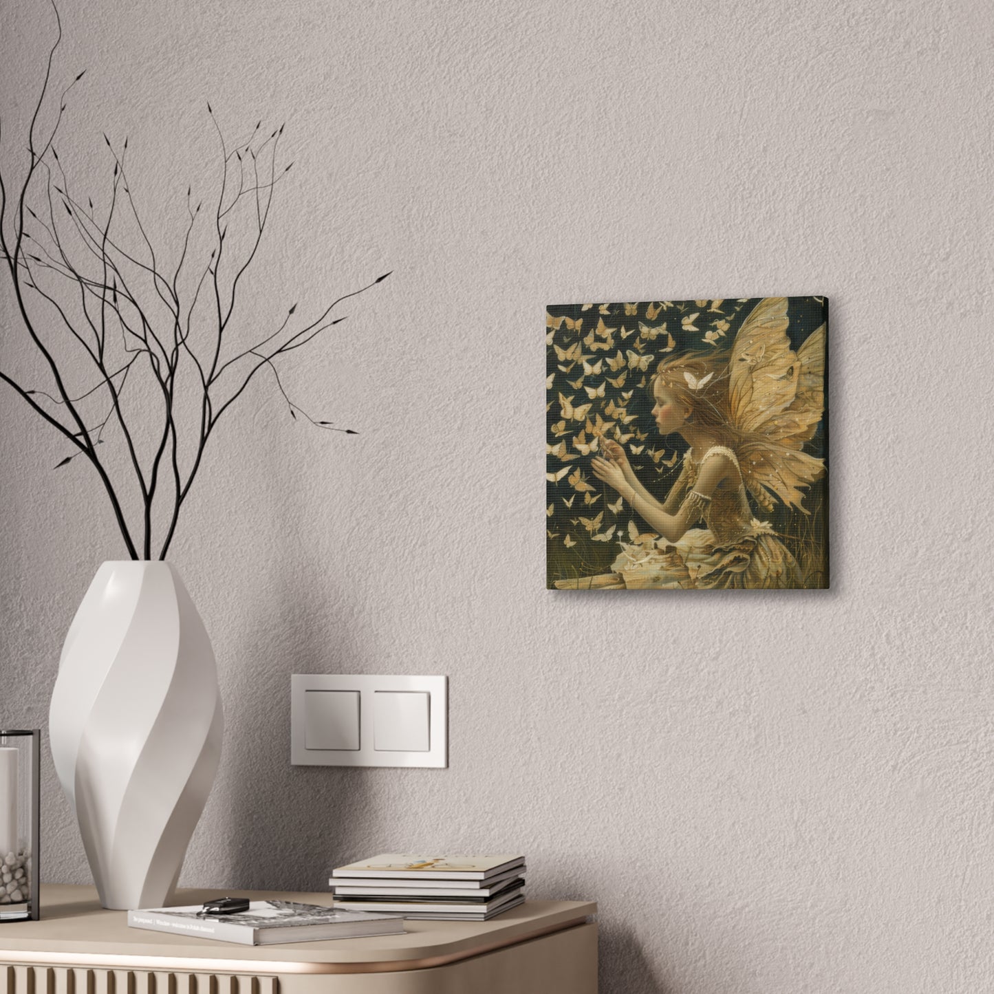 Butterflies and Fairies - Canvas Stretched, 0.75"