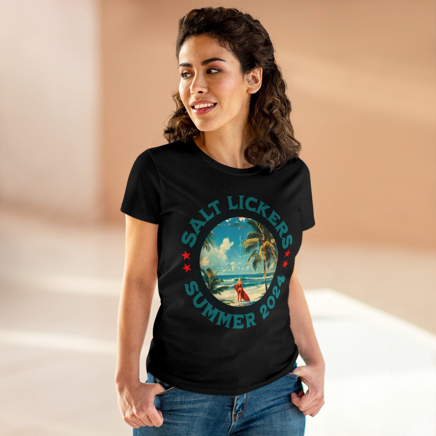 Surfing - Women's Midweight Cotton Tee
