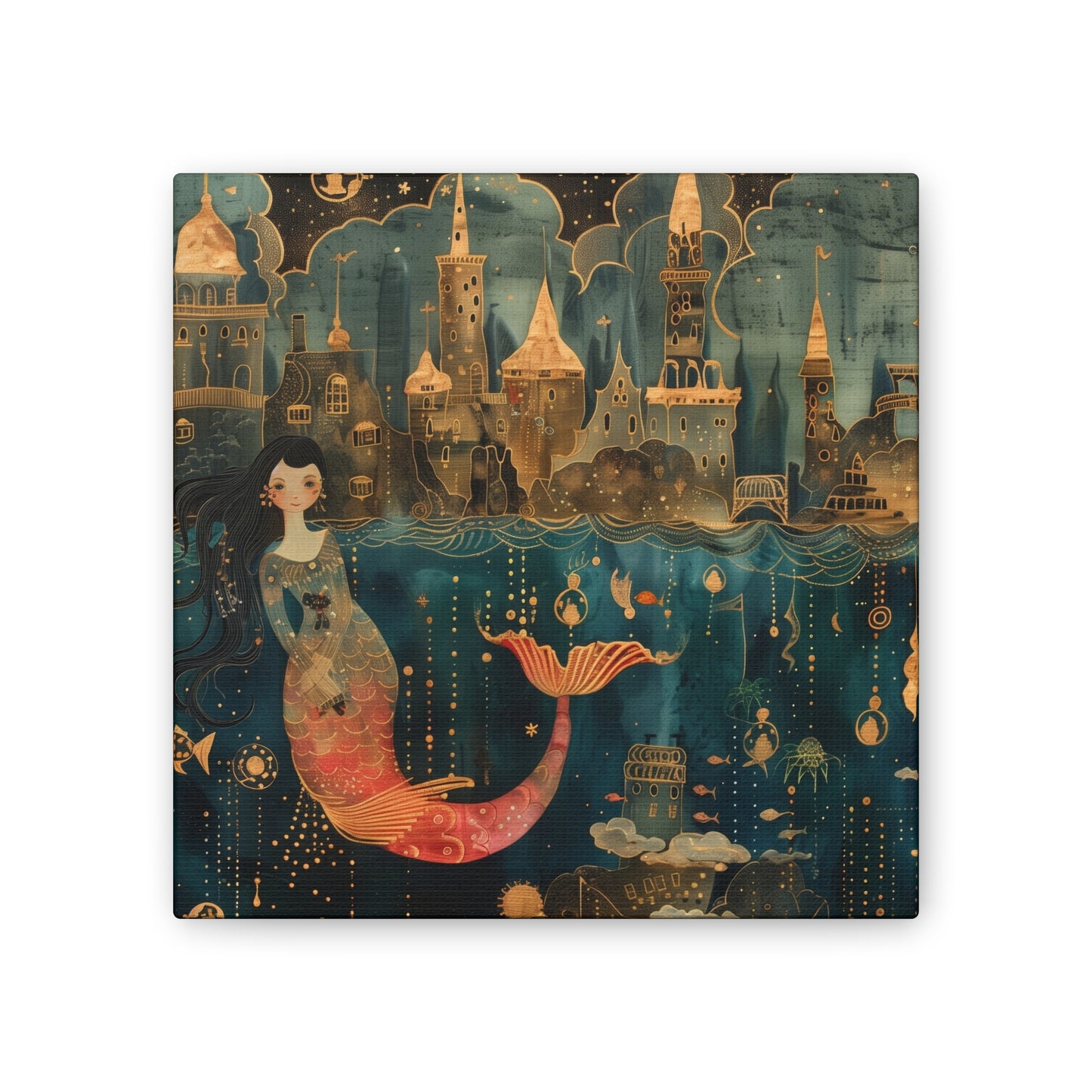 Mermaid - Canvas Stretched, 0.75"
