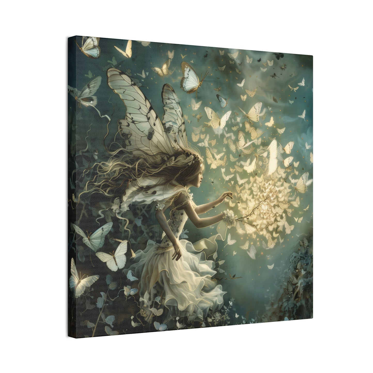 Butterflies and Fairies - Canvas Stretched, 0.75"