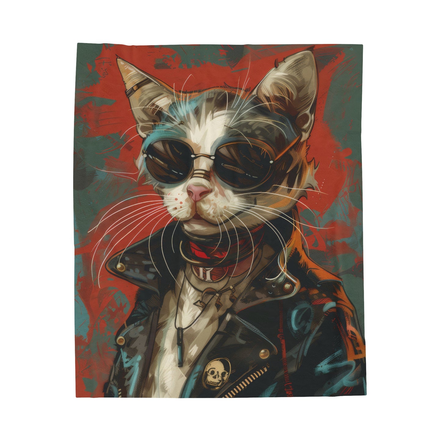 Mad Max Cat - Velveteen Plush Blanket
