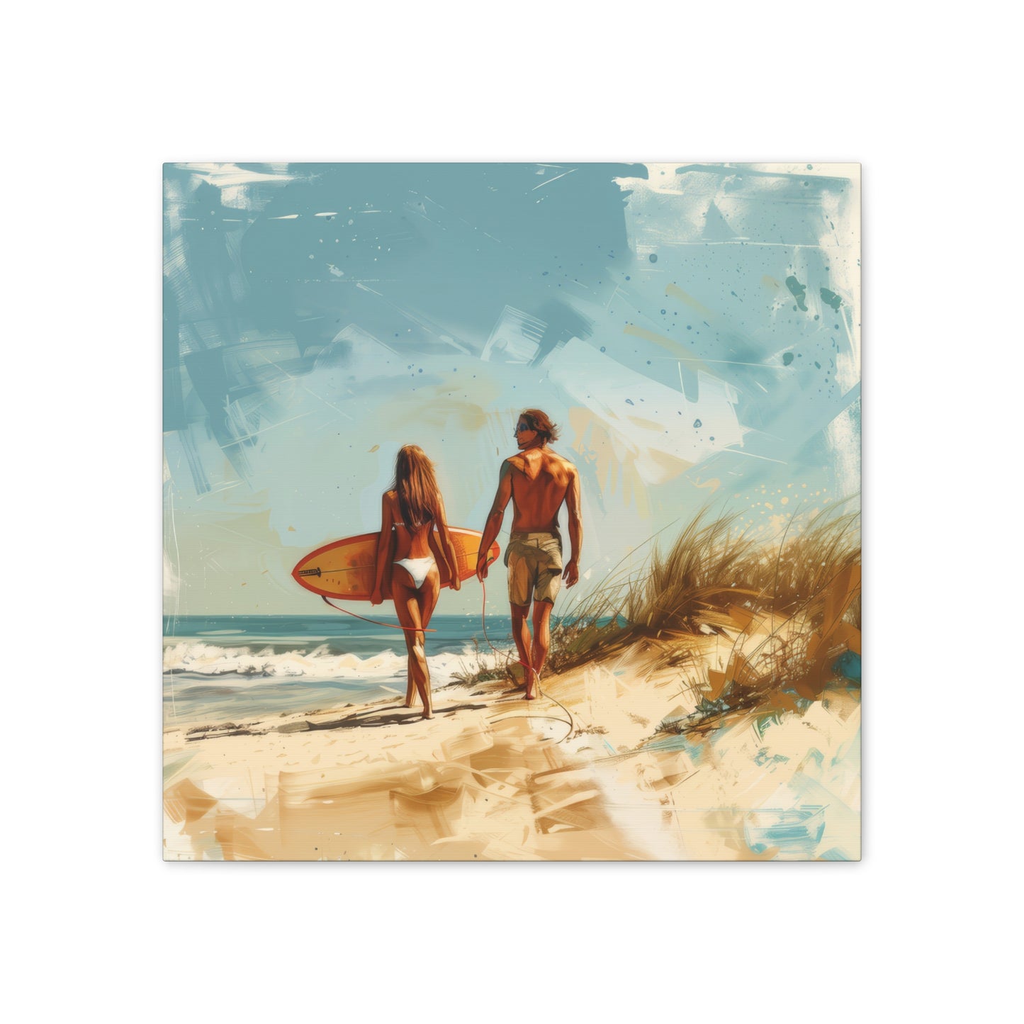 Beach and Surf - Canvas Stretched, 0.75"