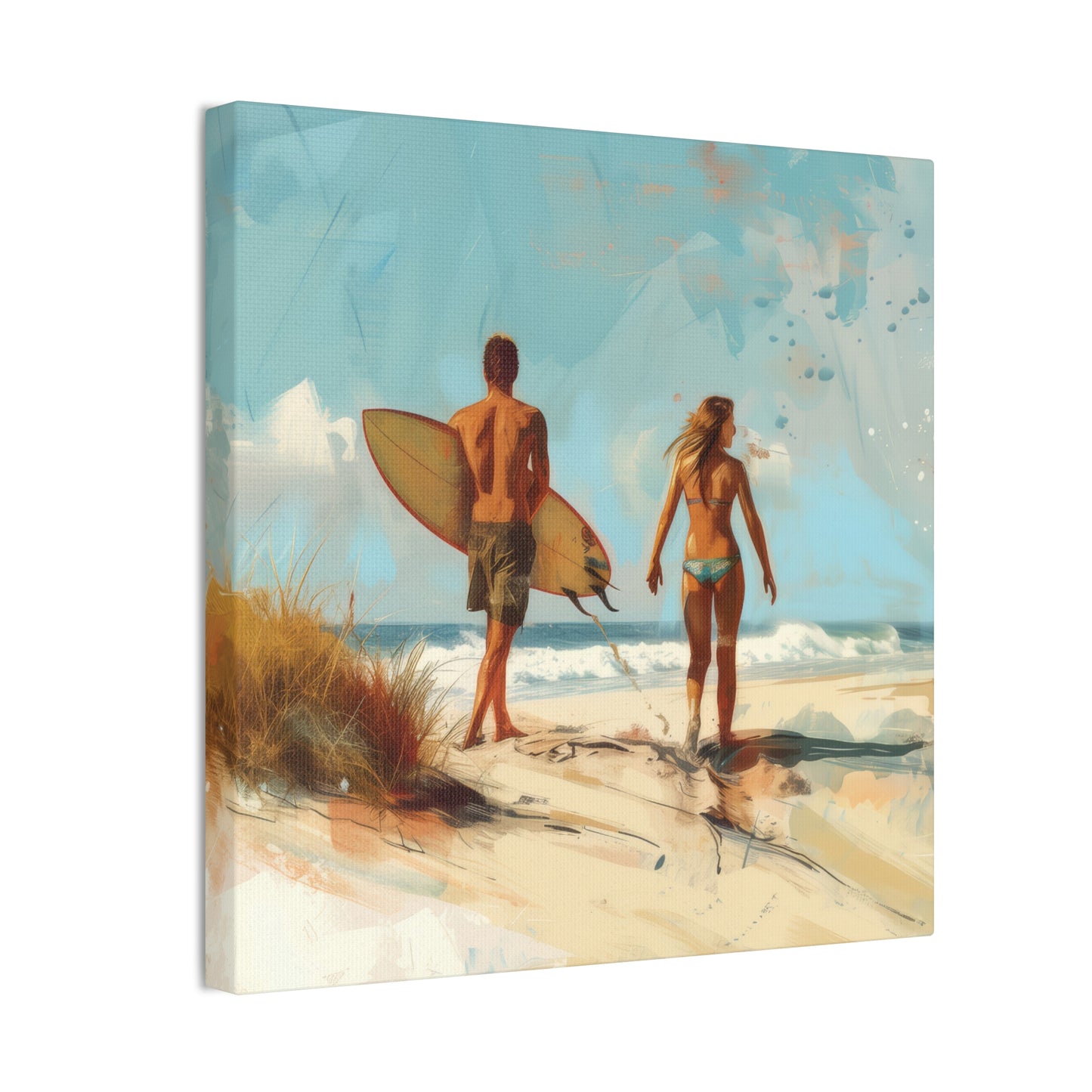 Beach and Surf - Canvas Stretched, 0.75"
