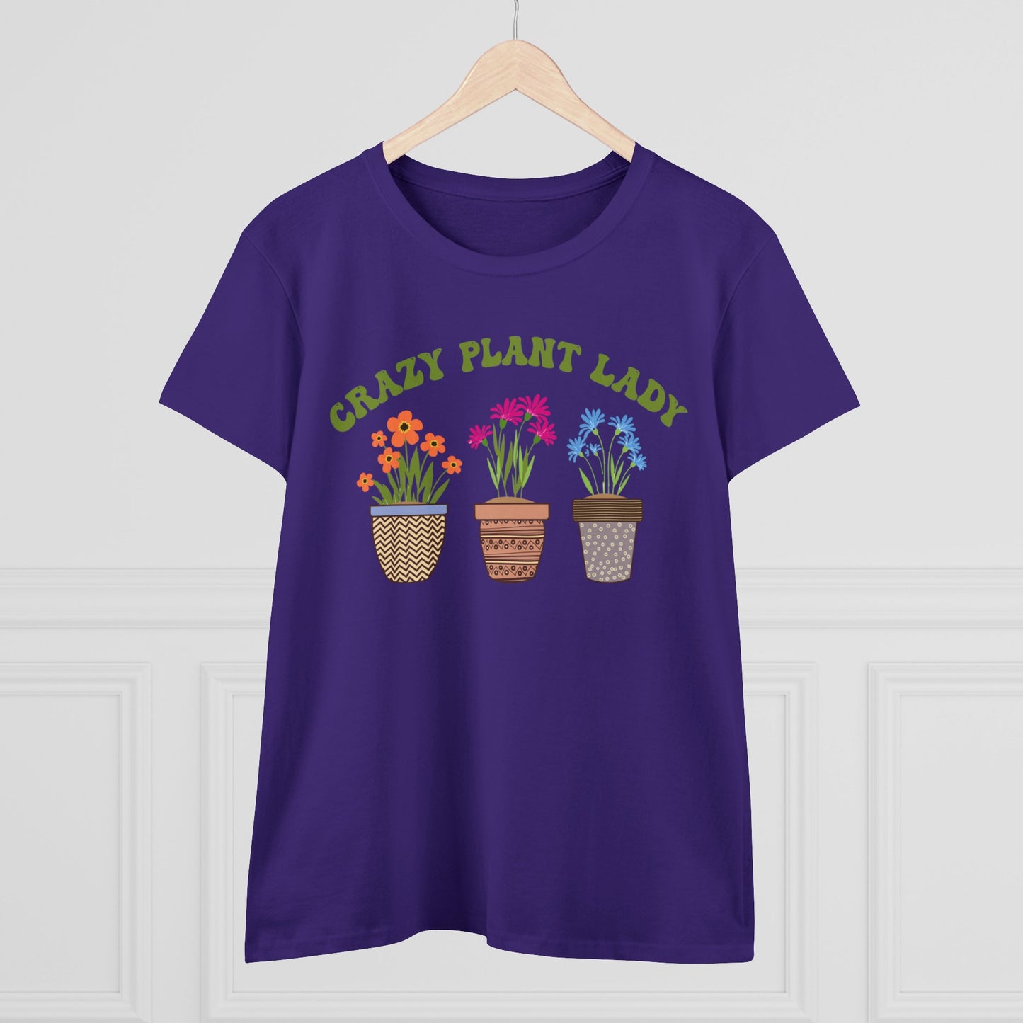Crazy Plant Lady - Gardening - Women's Midweight Cotton Tee