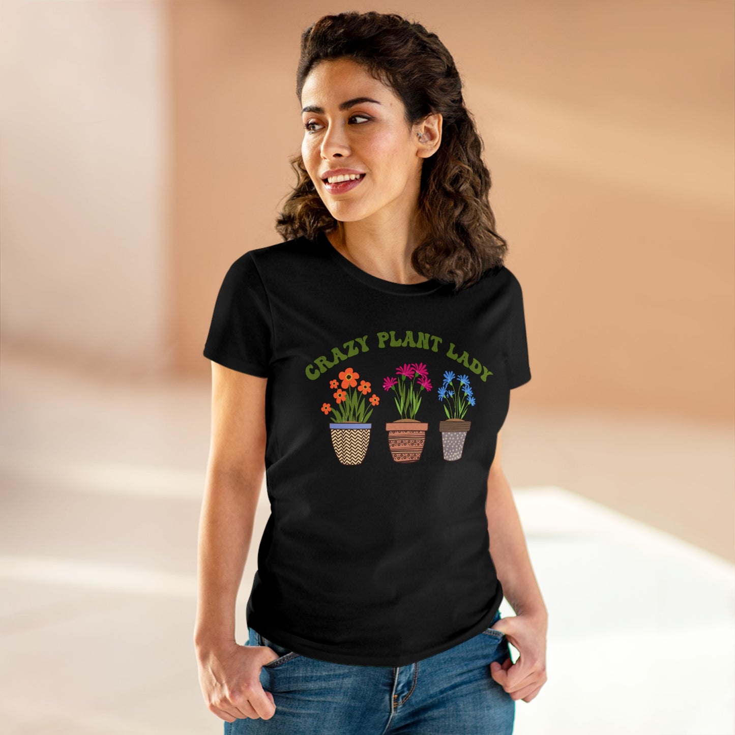 Crazy Plant Lady - Gardening - Women's Midweight Cotton Tee