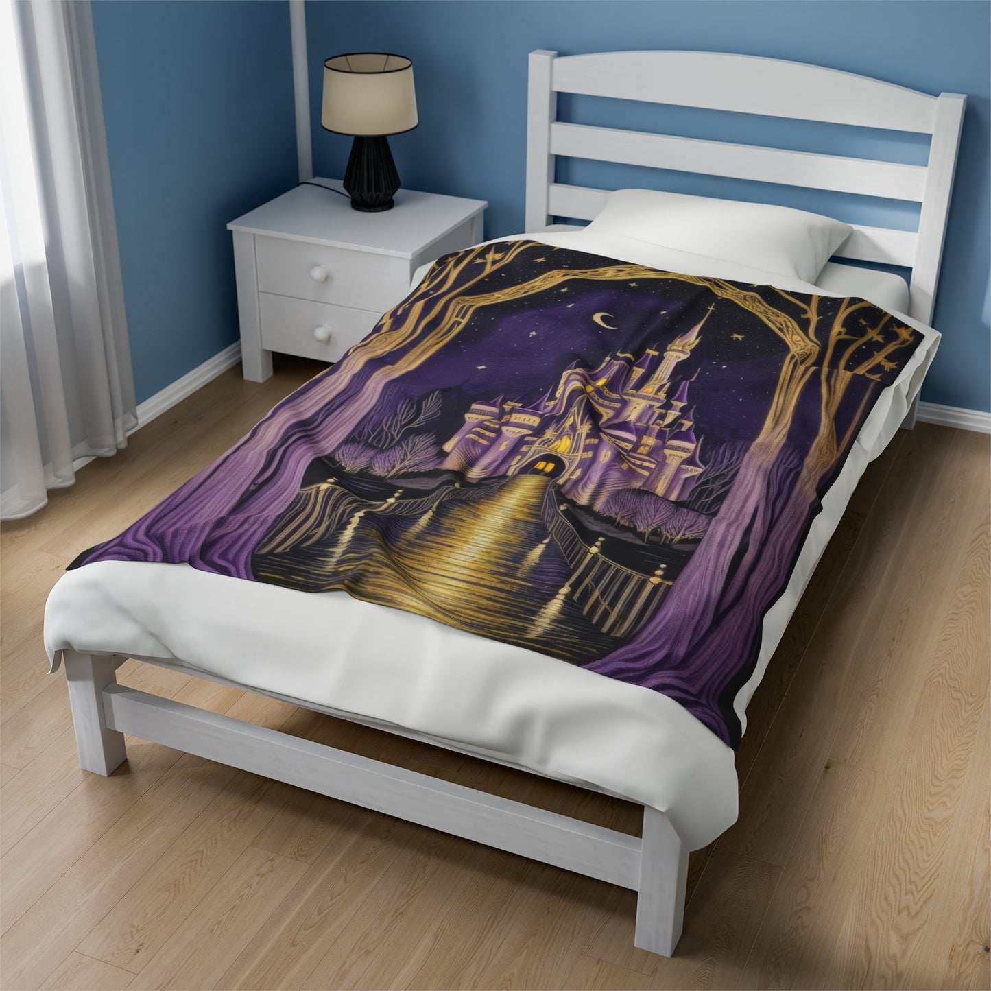 Purple Castle - Velveteen Plush Blanket