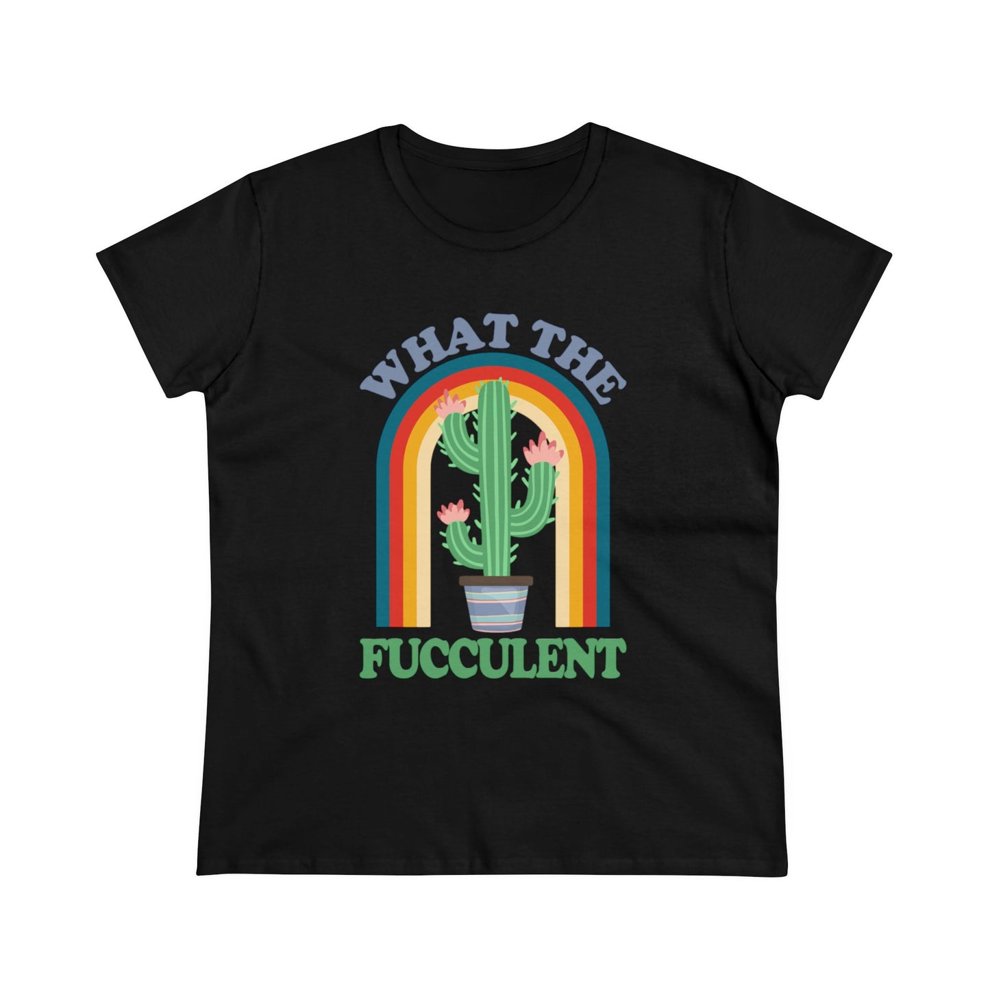 What the Fucculent - Gardening - Women's Midweight Cotton Tee