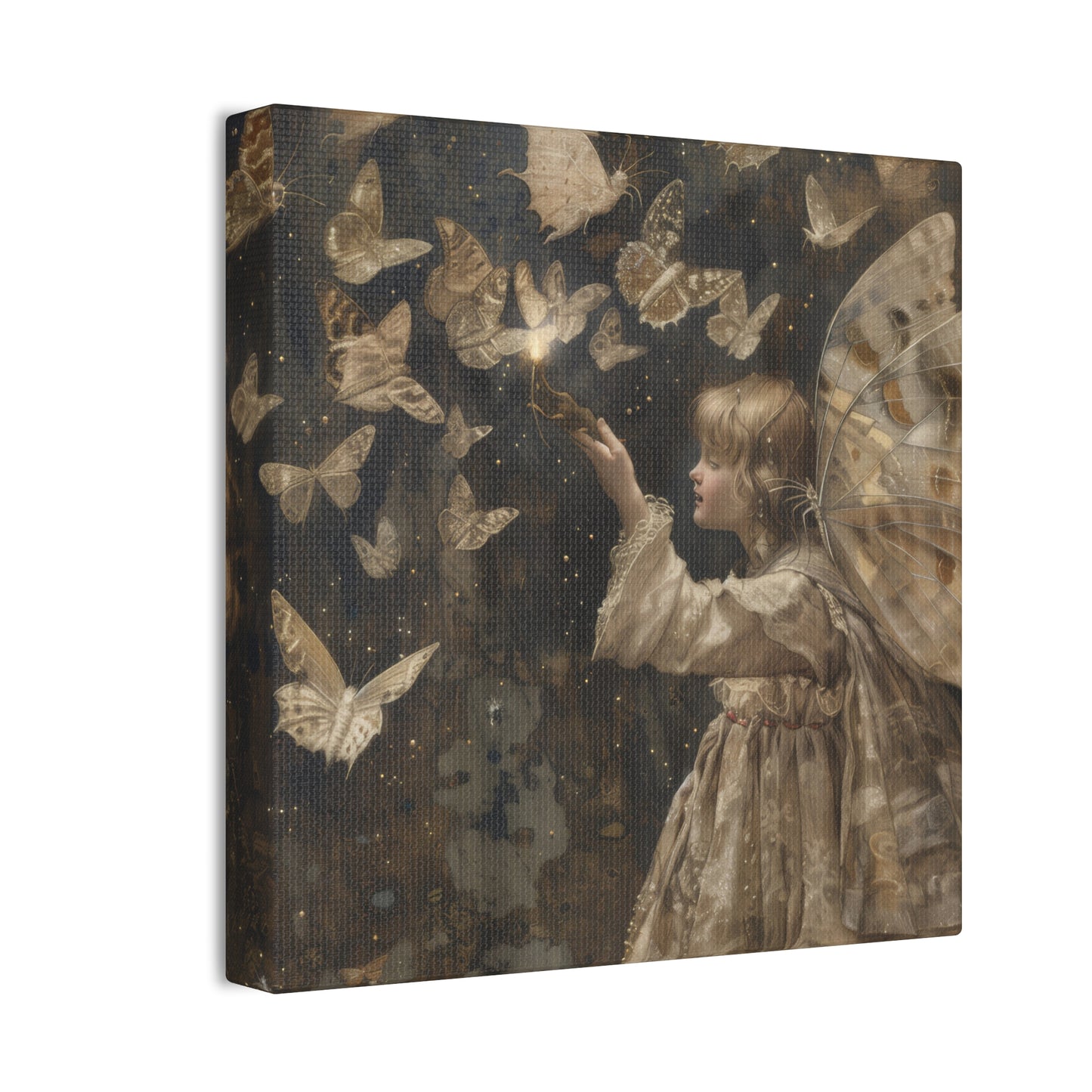 Butterflies and Fairies - Canvas Stretched, 0.75"