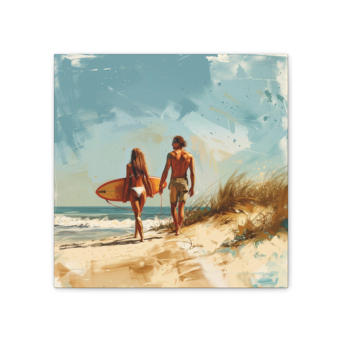 Beach and Surf - Canvas Stretched, 0.75"