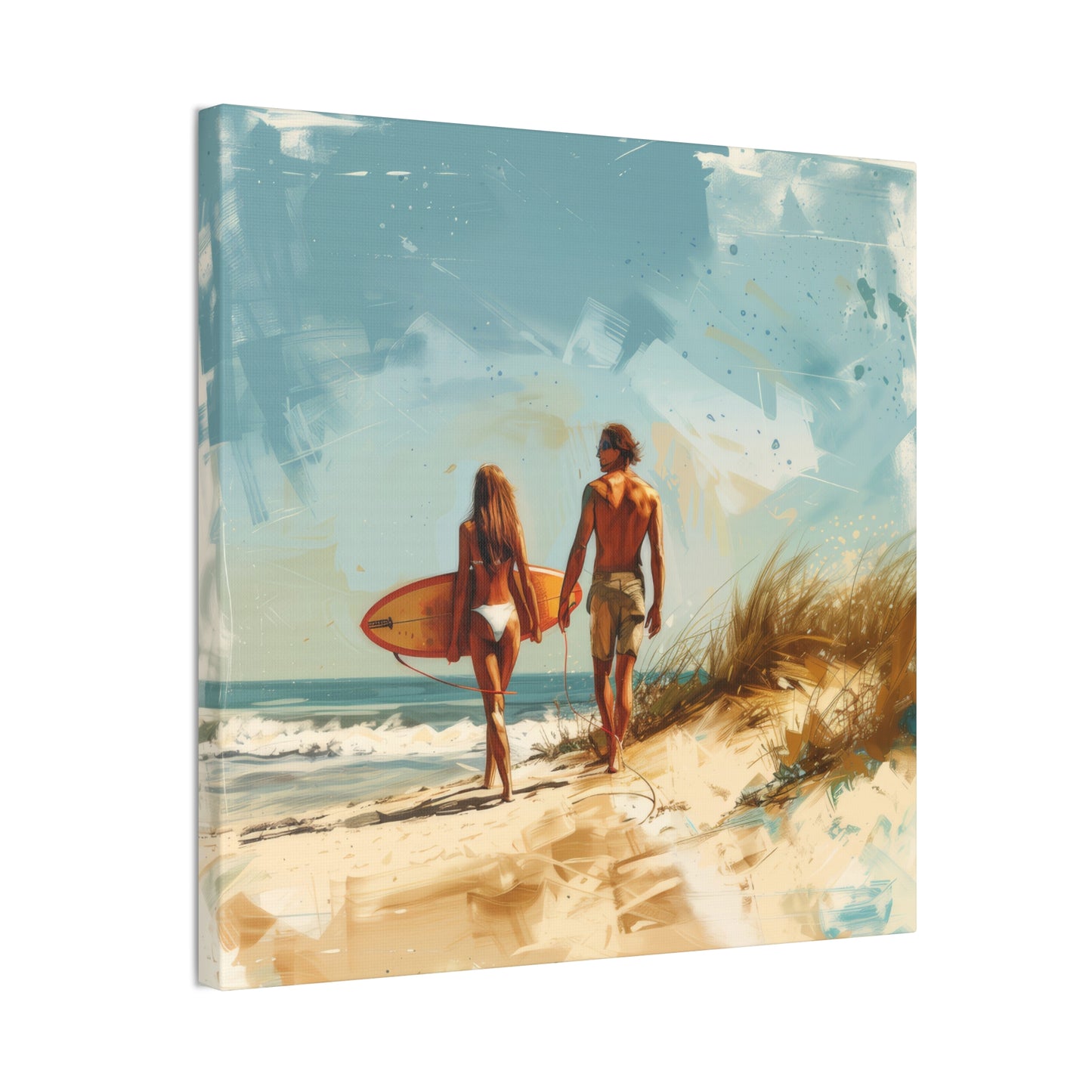 Beach and Surf - Canvas Stretched, 0.75"