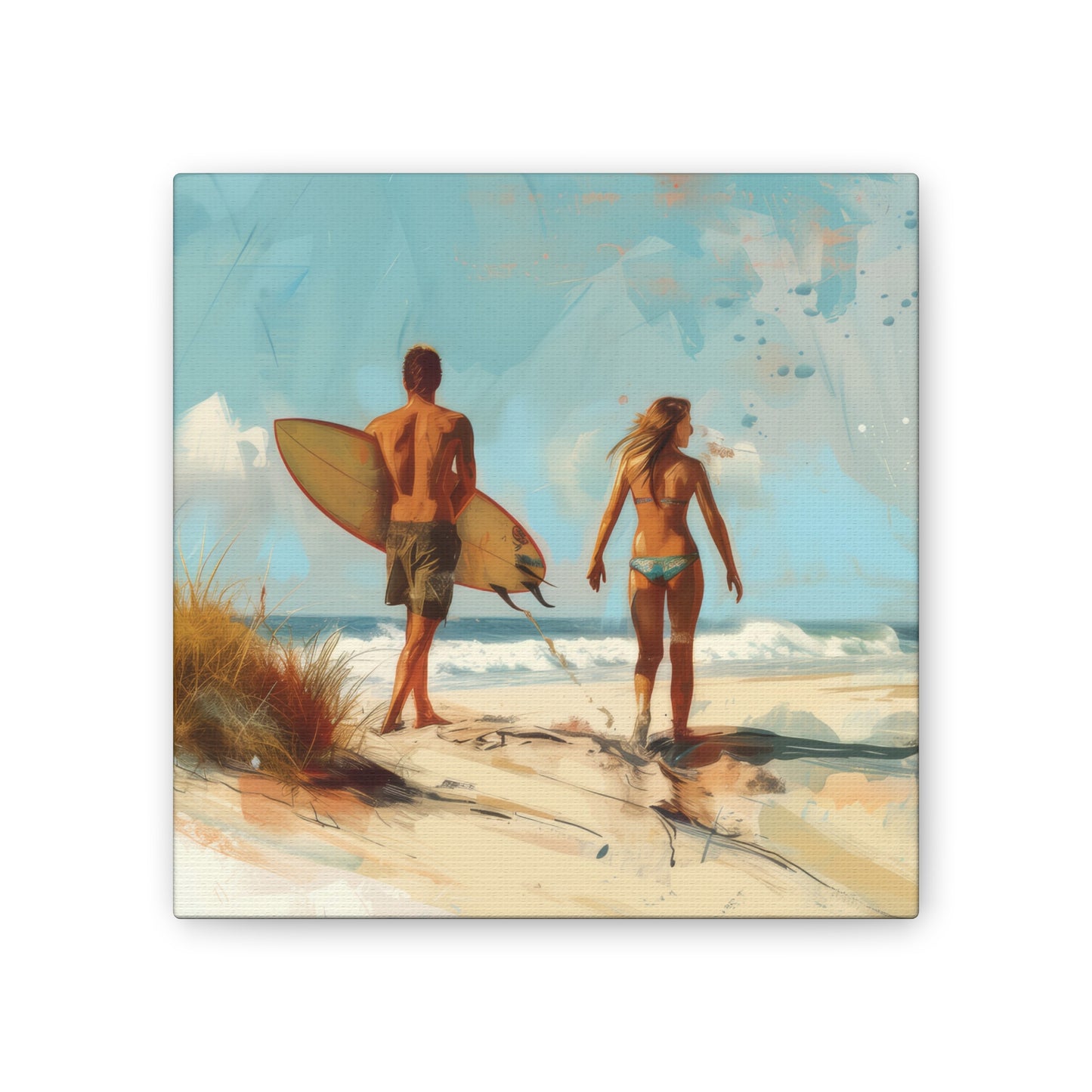 Beach and Surf - Canvas Stretched, 0.75"