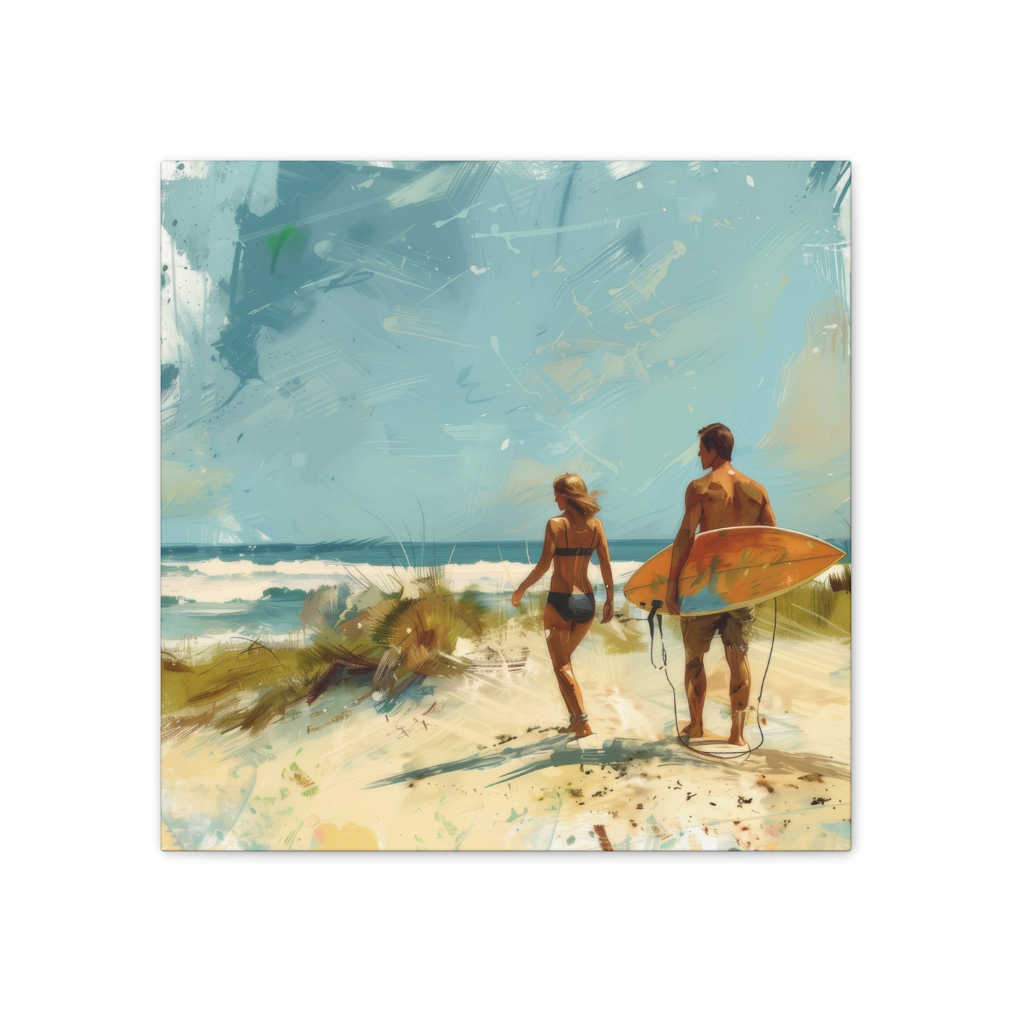 Beach and Surf - Canvas Stretched, 0.75"