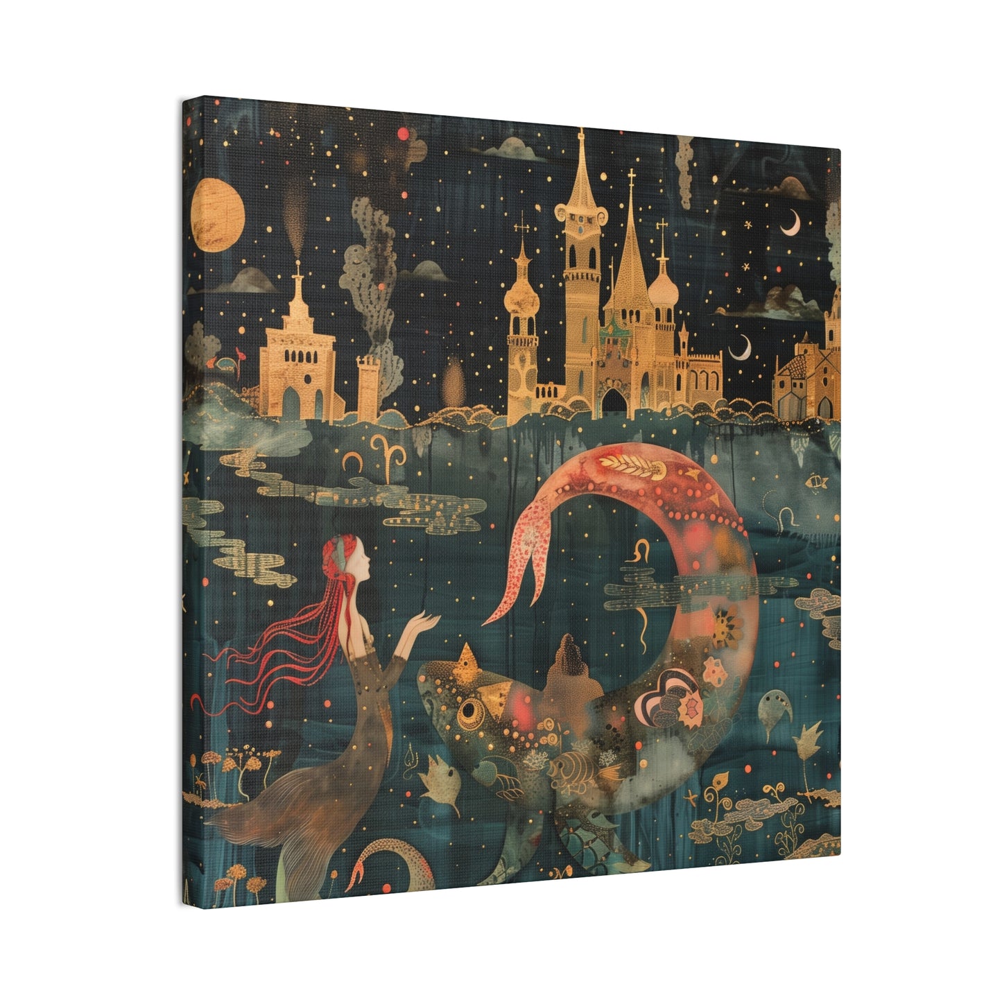 Mermaid - Canvas Stretched, 0.75"