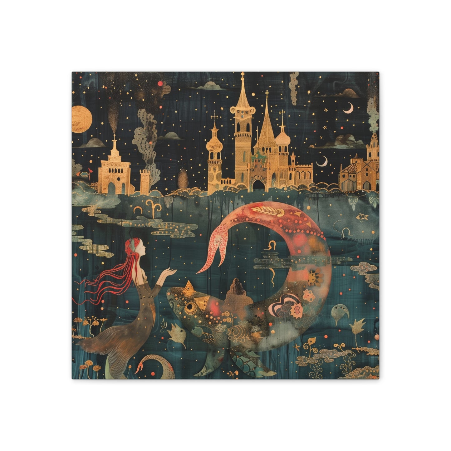 Mermaid - Canvas Stretched, 0.75"