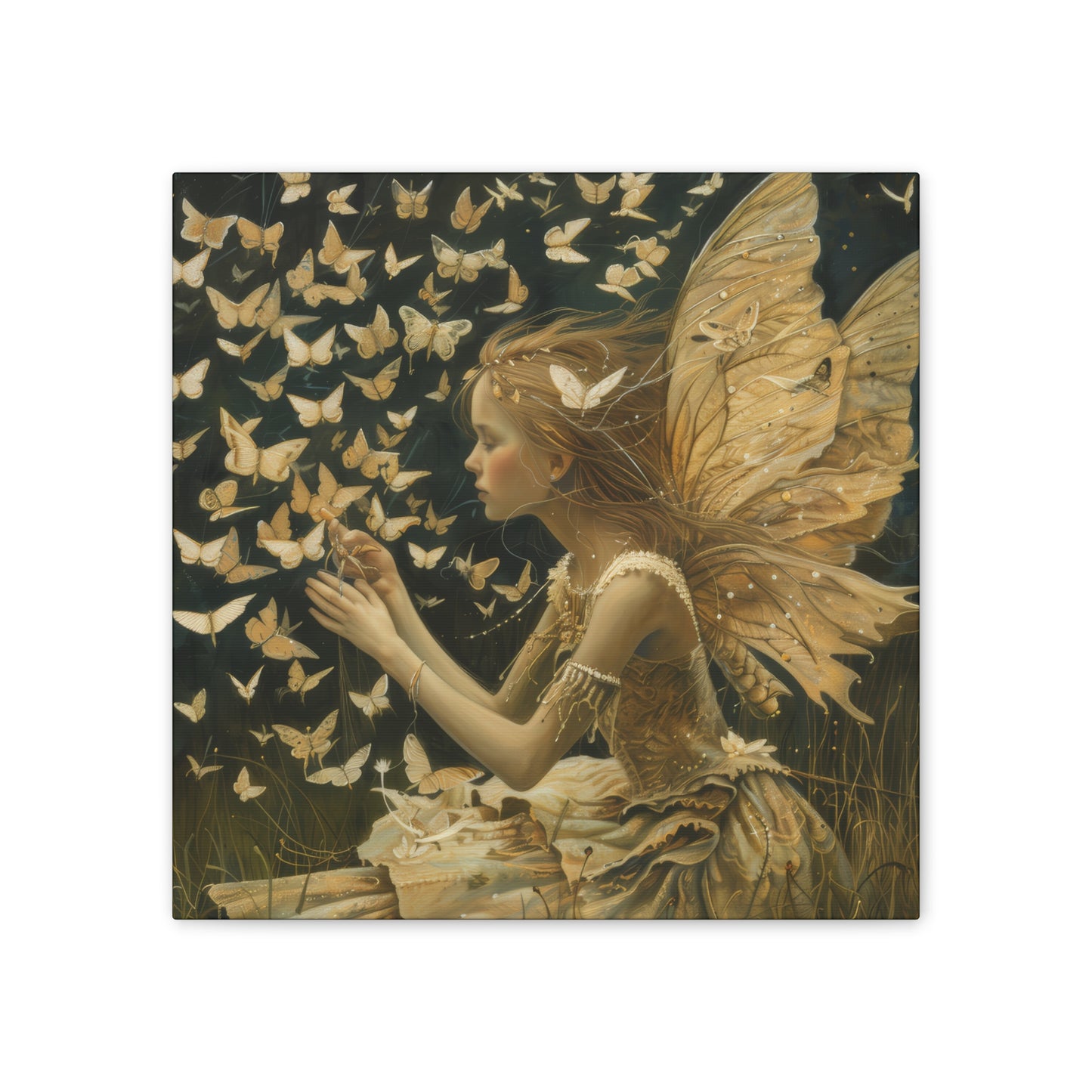 Butterflies and Fairies - Canvas Stretched, 0.75"