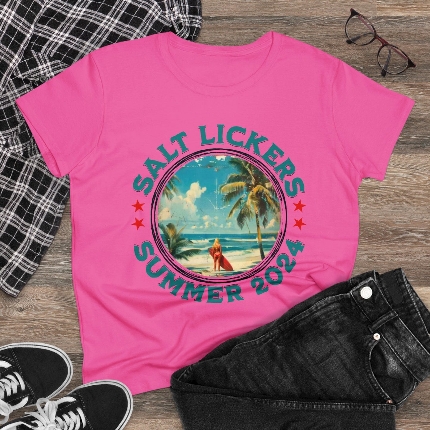 Surfing - Women's Midweight Cotton Tee