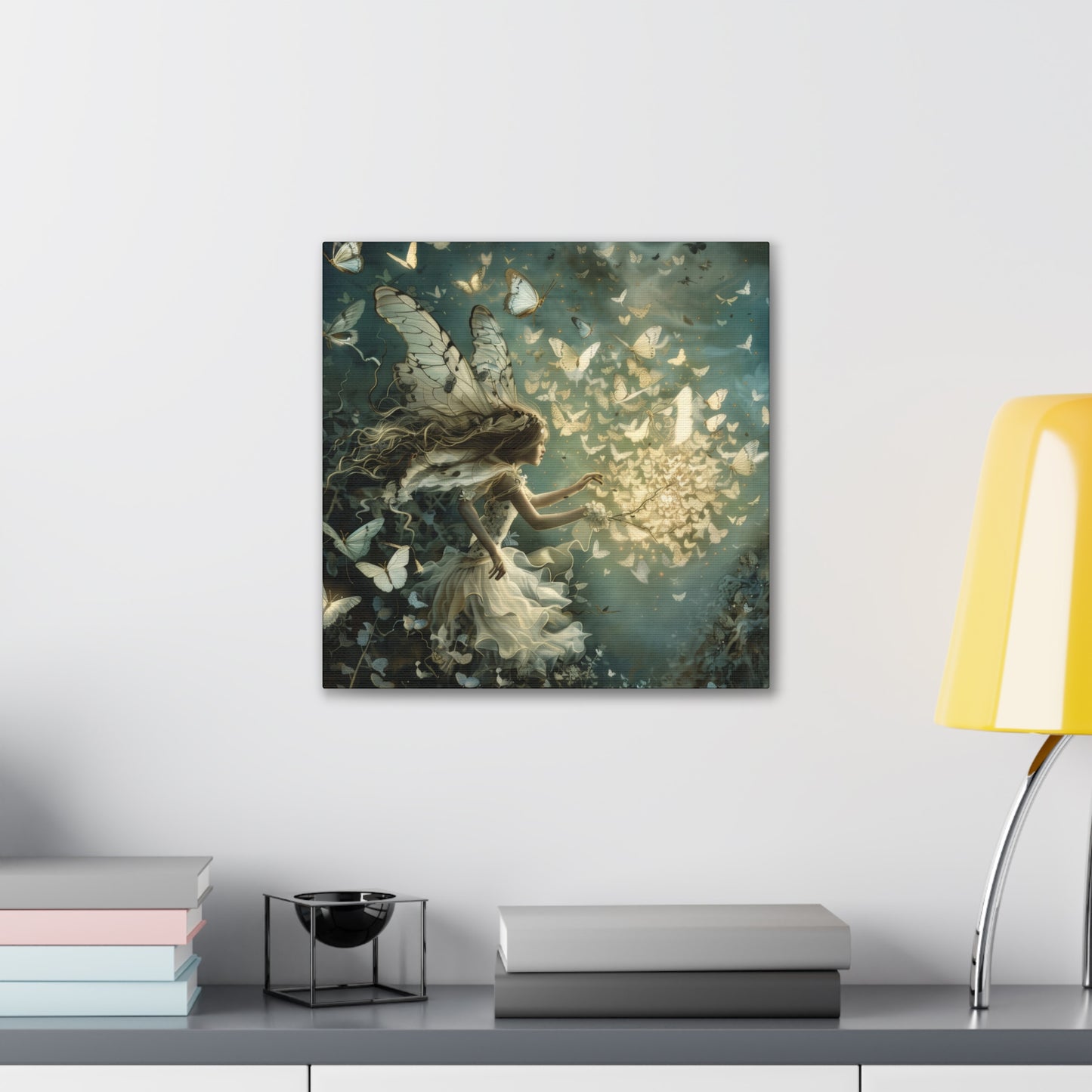 Butterflies and Fairies - Canvas Stretched, 0.75"