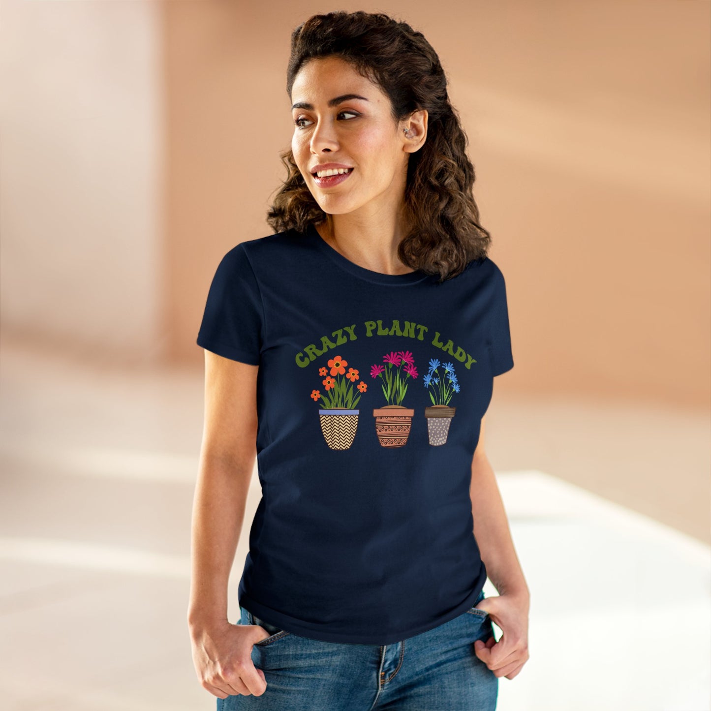 Crazy Plant Lady - Gardening - Women's Midweight Cotton Tee