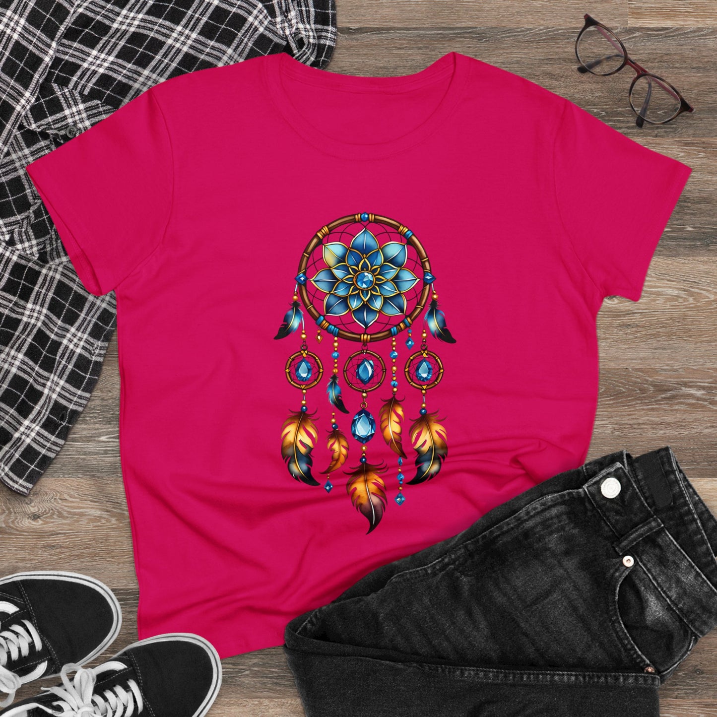 Topaz Dream Catcher - Scorpio - Astrology - Women's Midweight Cotton Tee