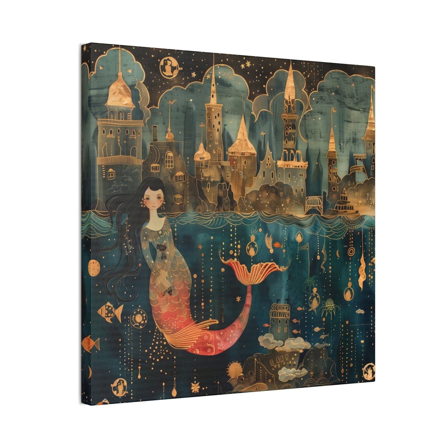 Mermaid - Canvas Stretched, 0.75"