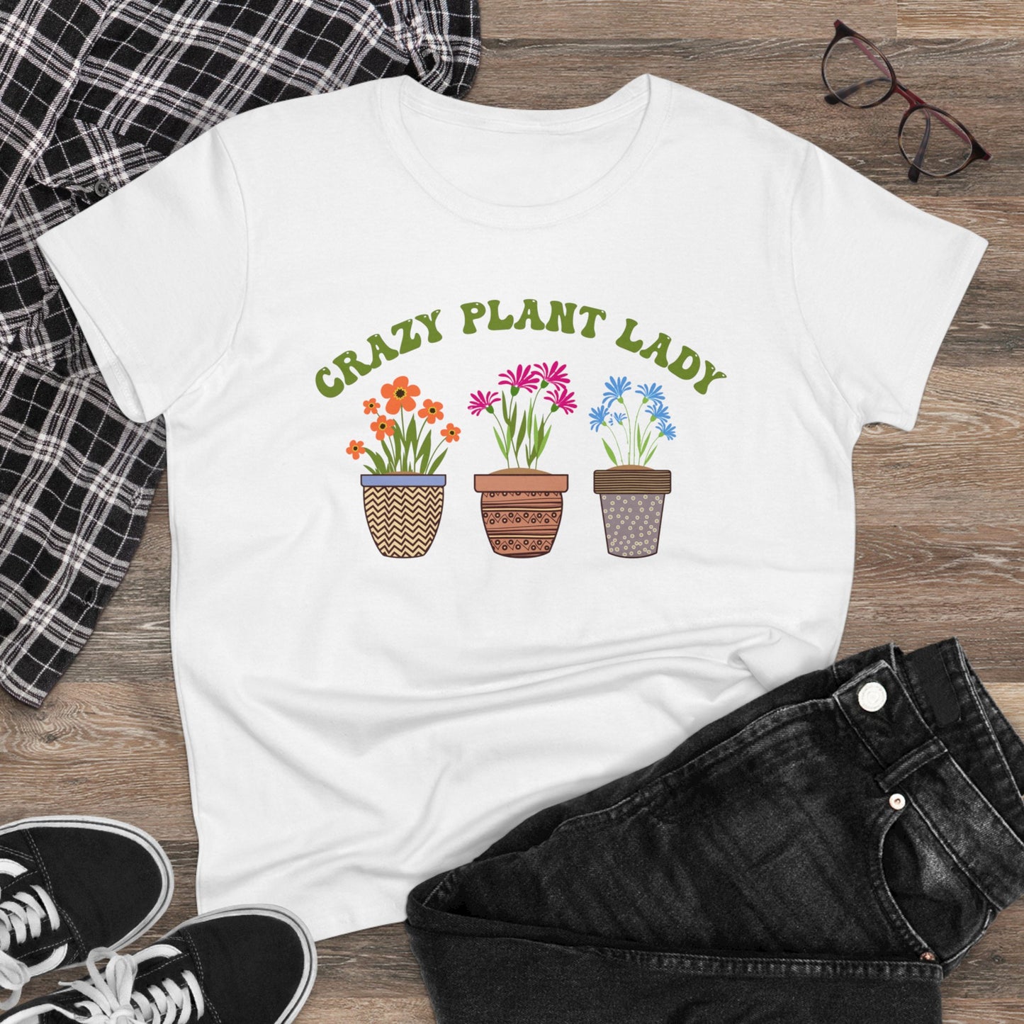 Crazy Plant Lady - Gardening - Women's Midweight Cotton Tee