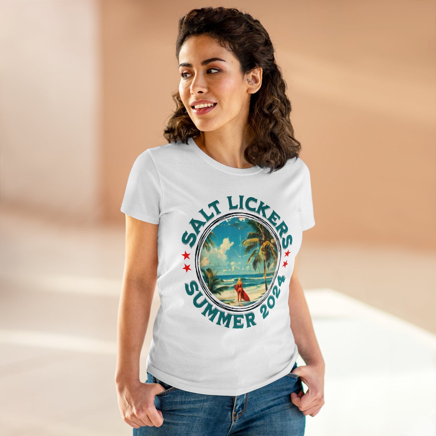 Surfing - Women's Midweight Cotton Tee