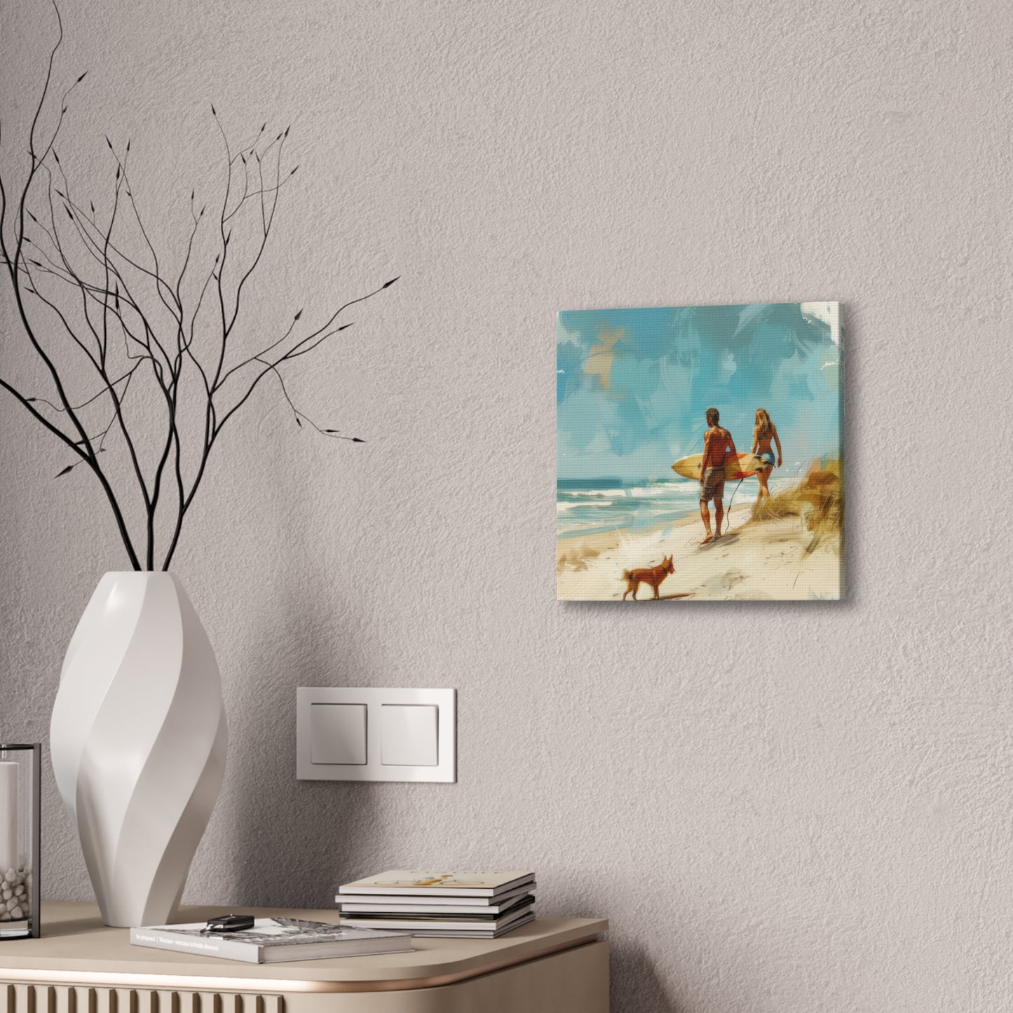 Beach and Surf - Canvas Stretched, 0.75"