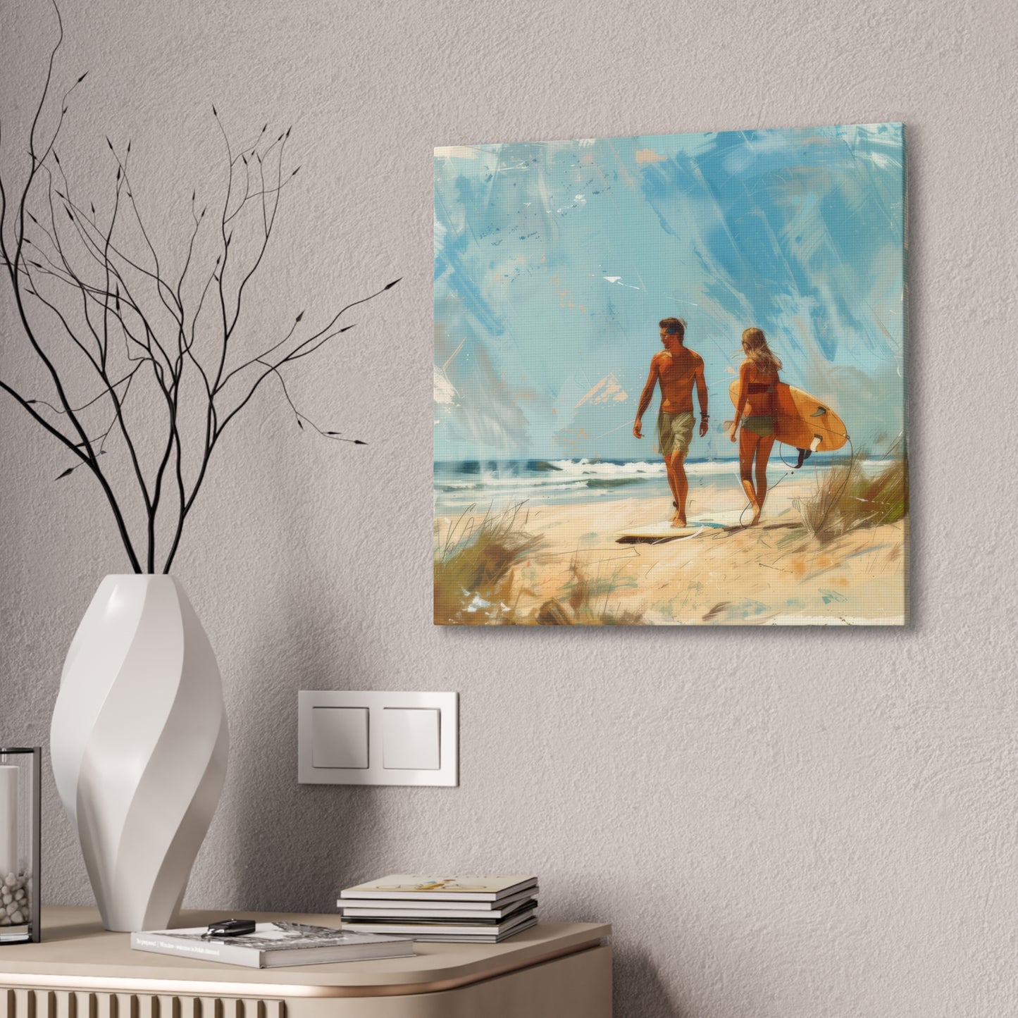Beach and Surf - Canvas Stretched, 0.75"